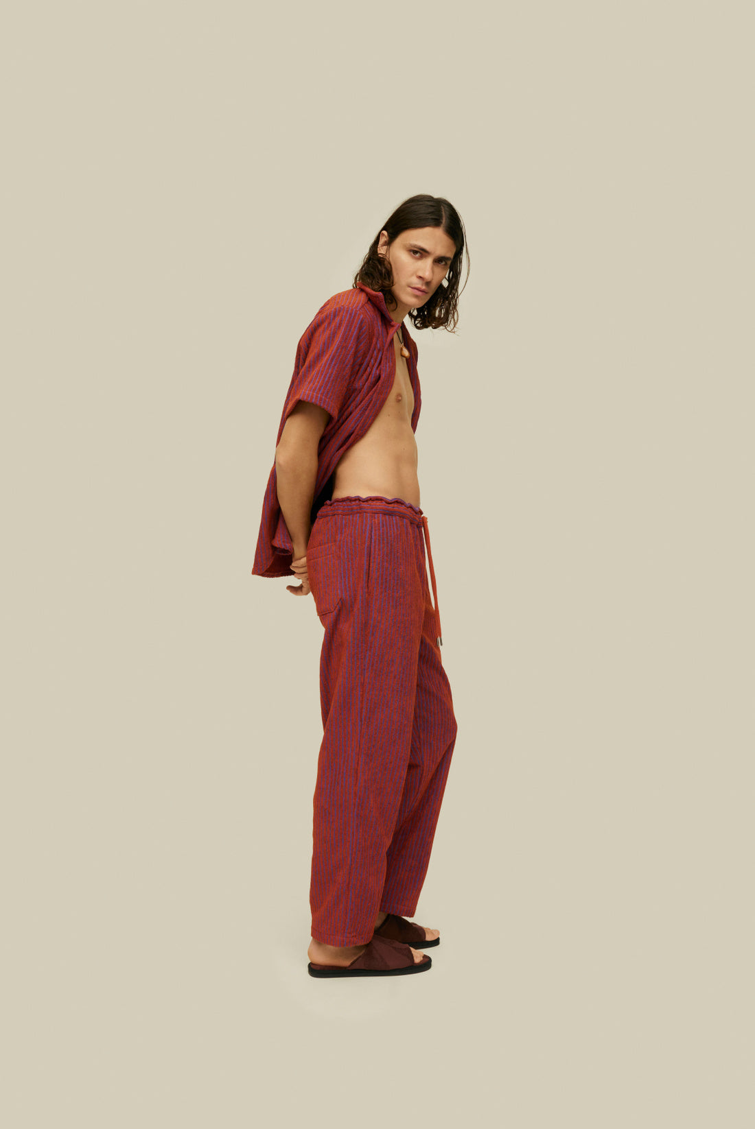 DEEP CUT AYORA TERRY PANTS