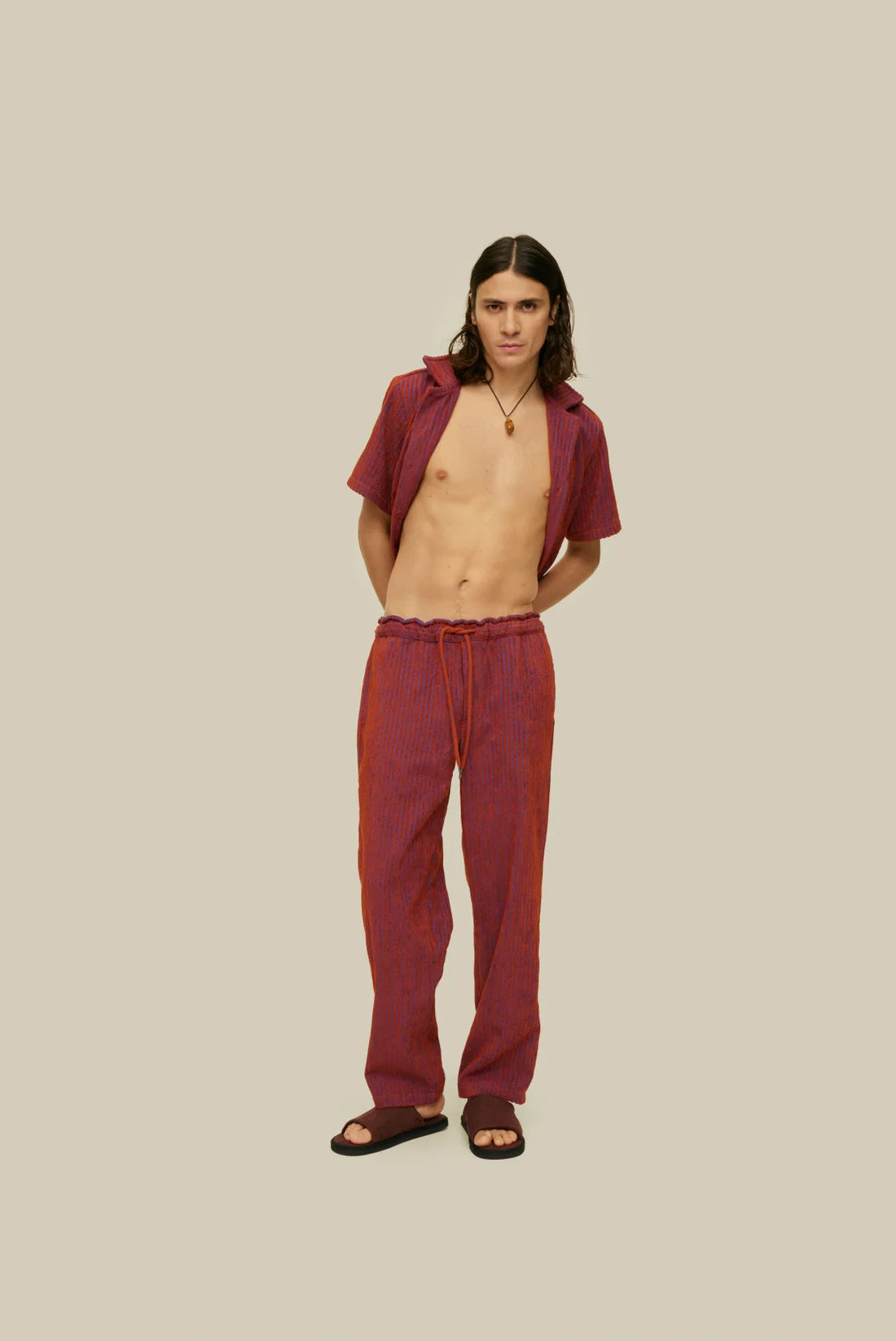 DEEP CUT AYORA TERRY PANTS