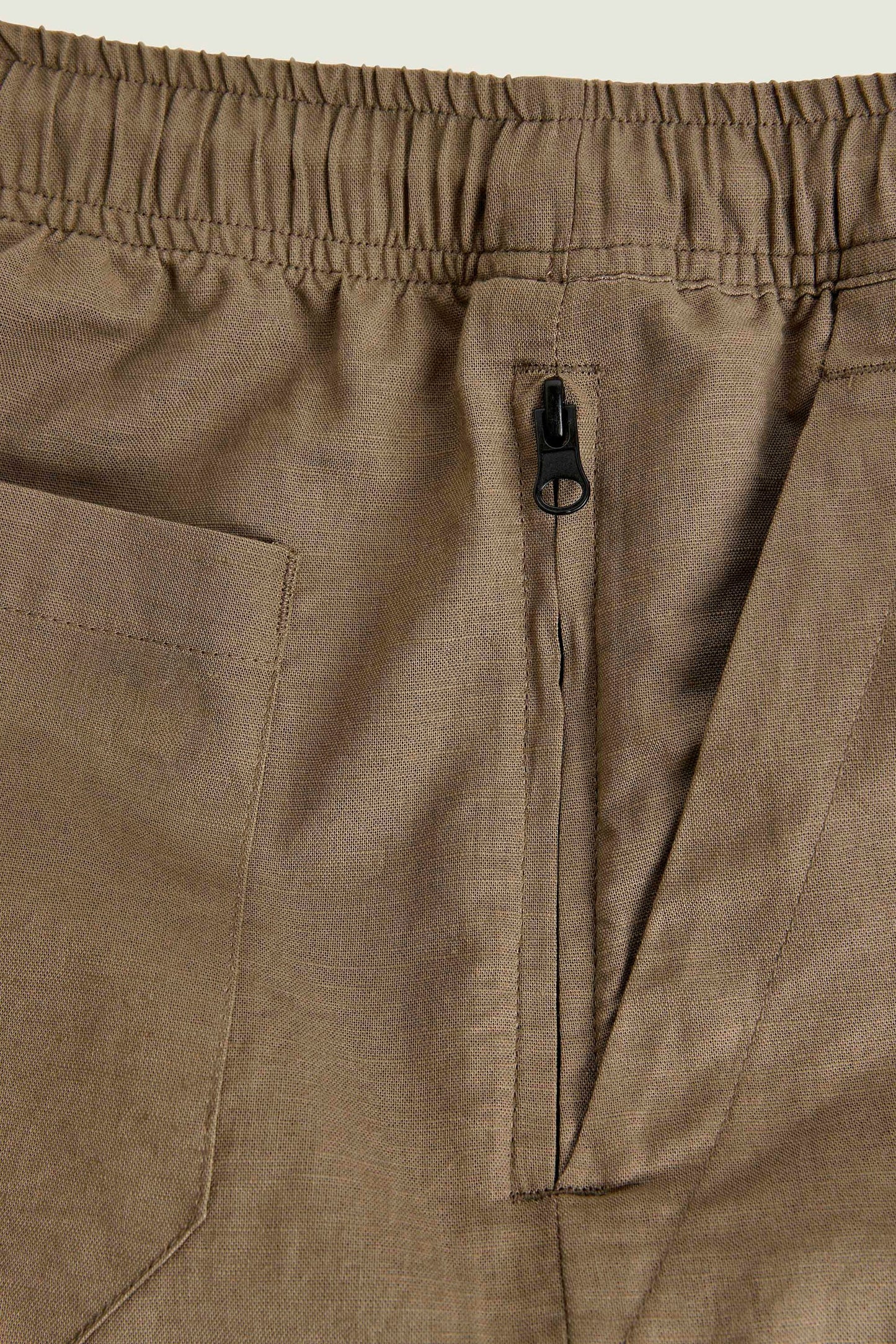 Taupe Linen Short