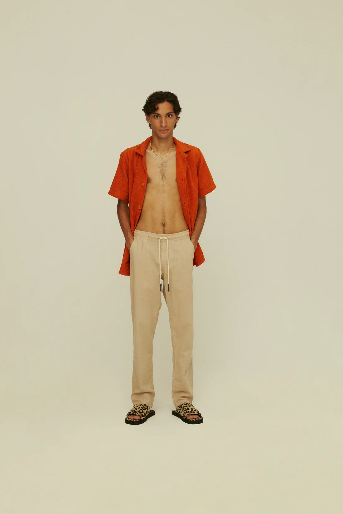 Beige Linen Pants