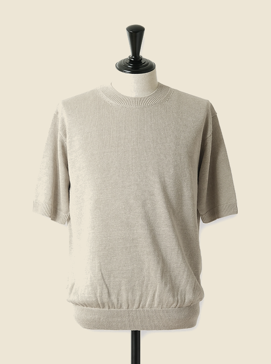Crew Neck Short Sleeve - Natural
