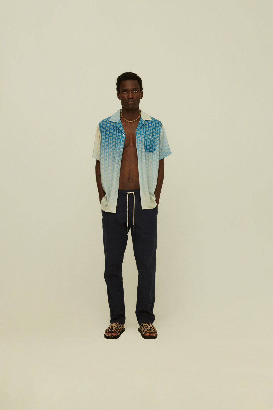 Navy Linen Pants