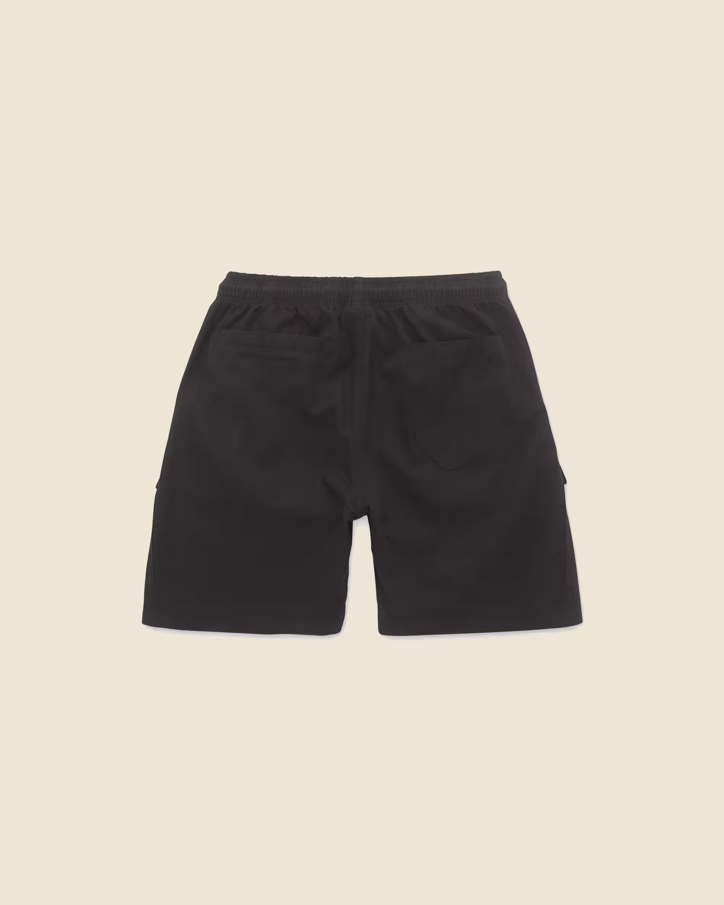 Black Cargo Linen Short