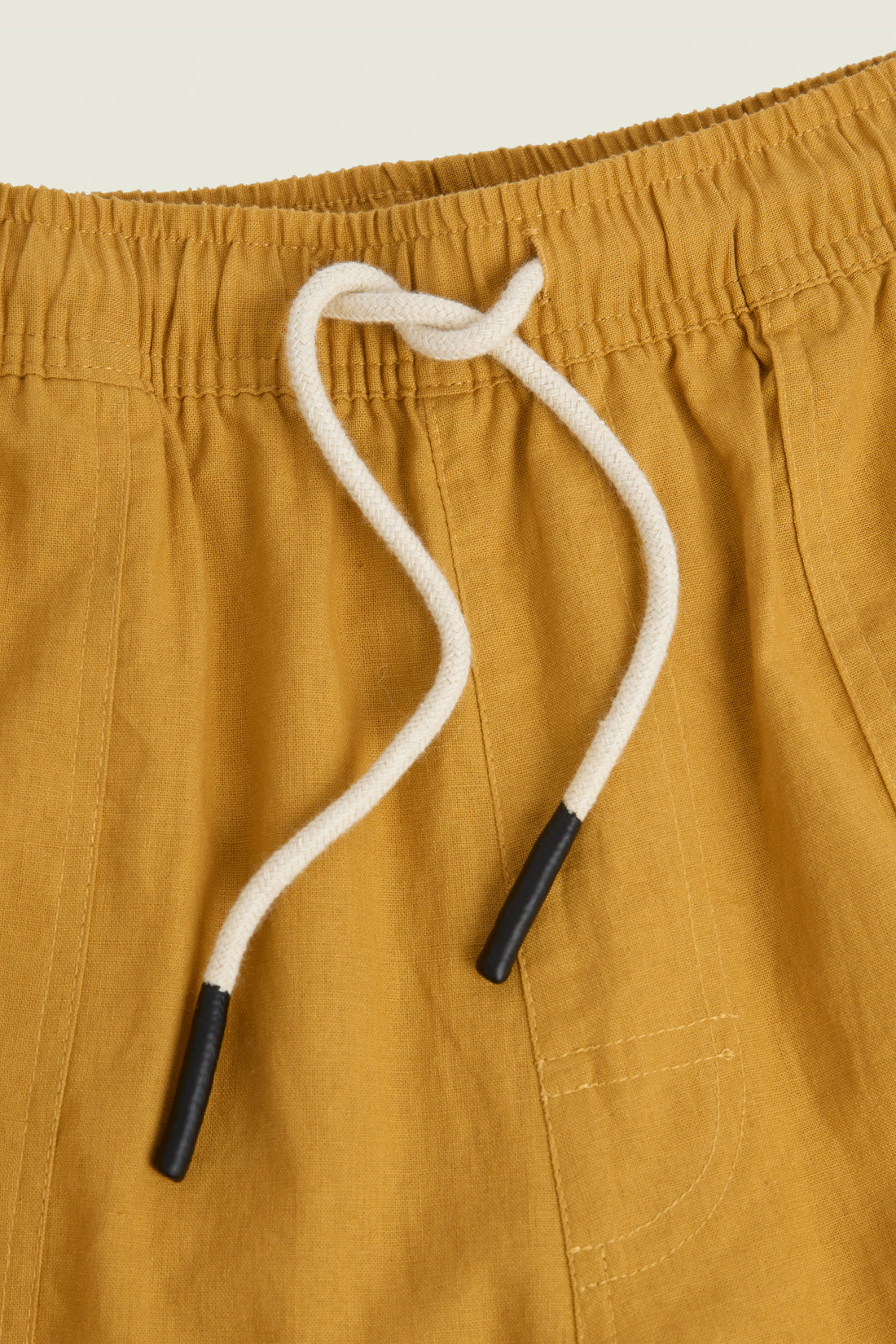 MUSTARD CARGO LINEN PANTS