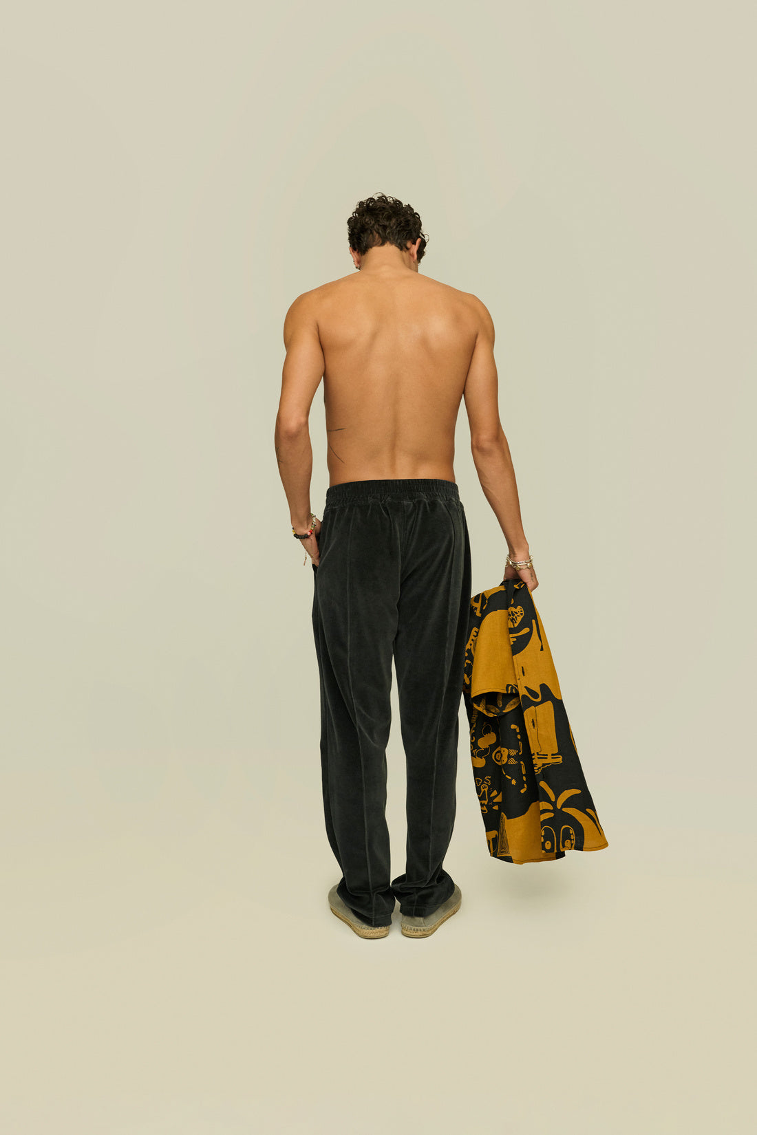 NEARLY BLACK VELOUR PANTS
