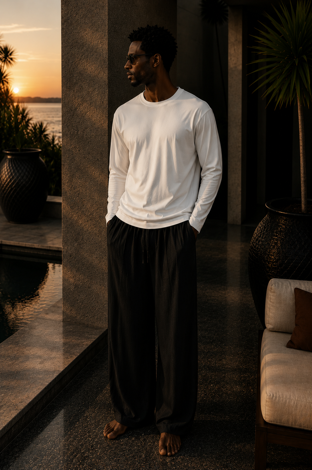 Luxe Supima L/S - Wispy Cloud