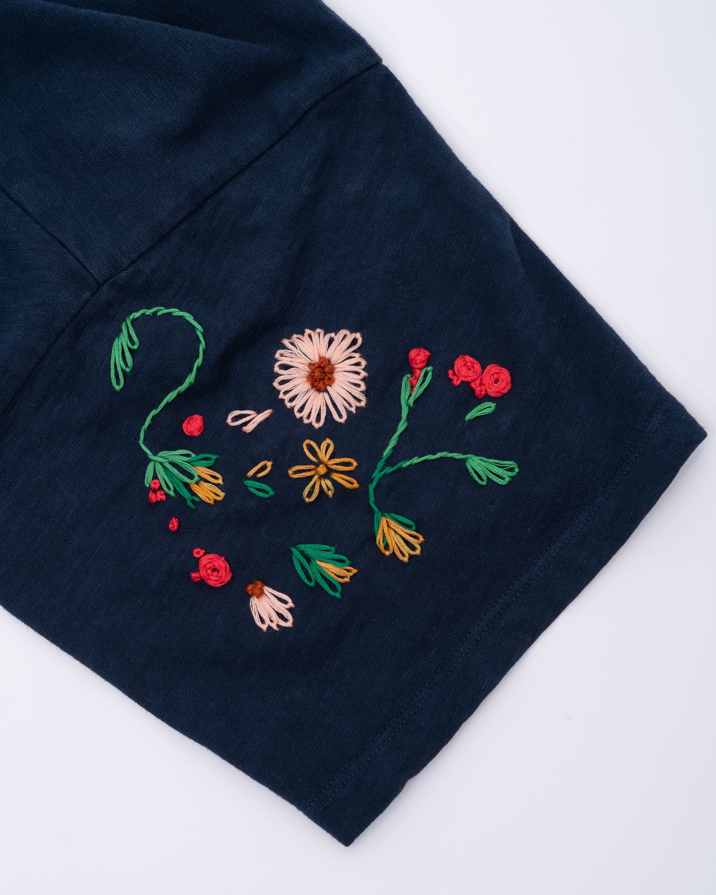 Journey Tee - Midnight Floral Sleeve