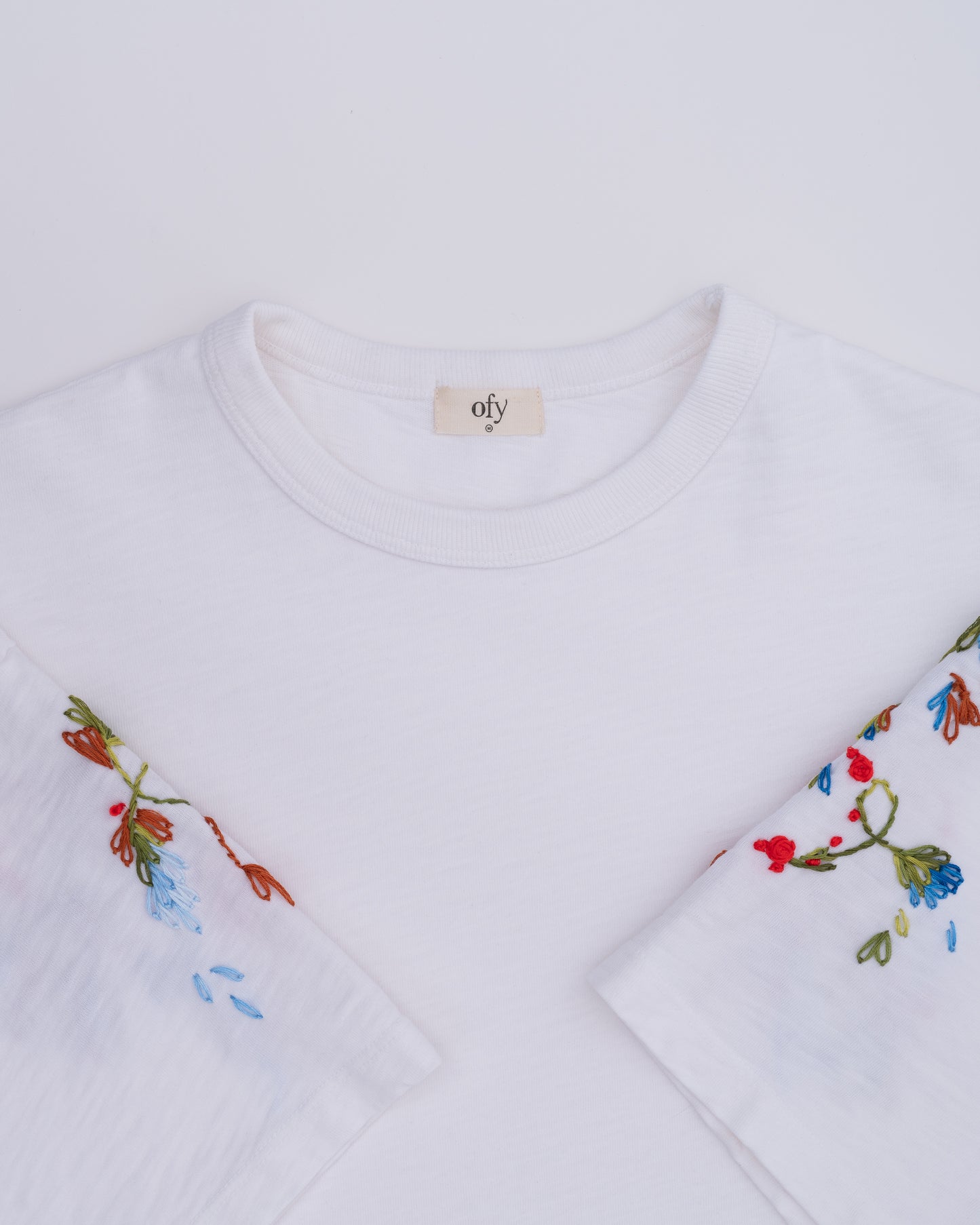Journey Tee - White Floral Sleeve