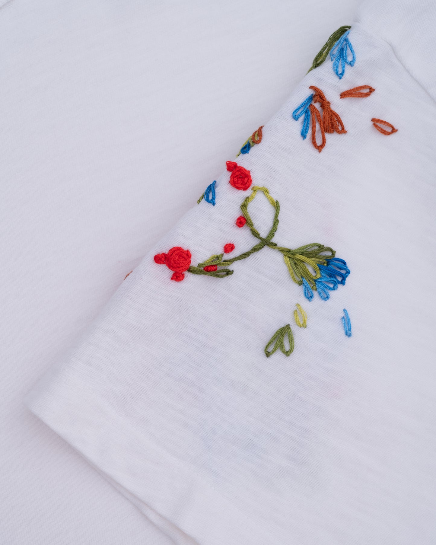 Journey Tee - White Floral Sleeve