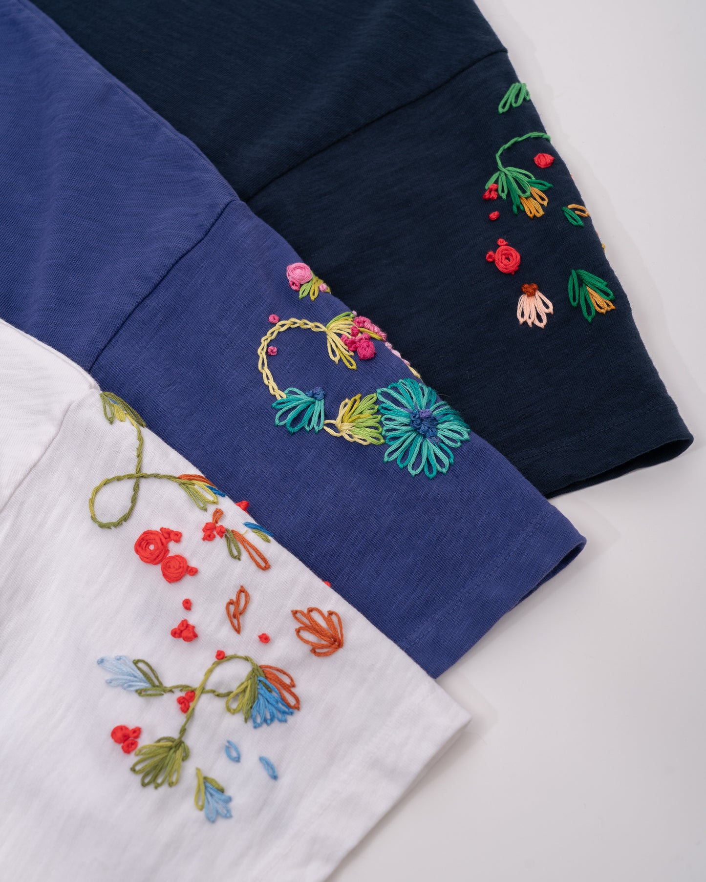 Journey Tee - White Floral Sleeve