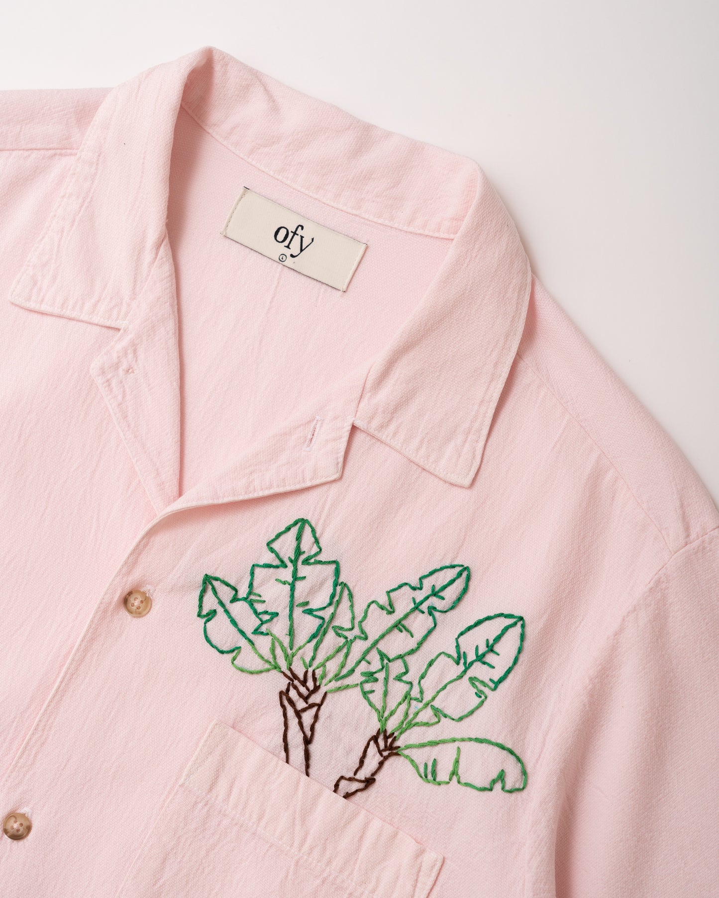 Crinkle S/S Shirt - Banana Palm Pocket