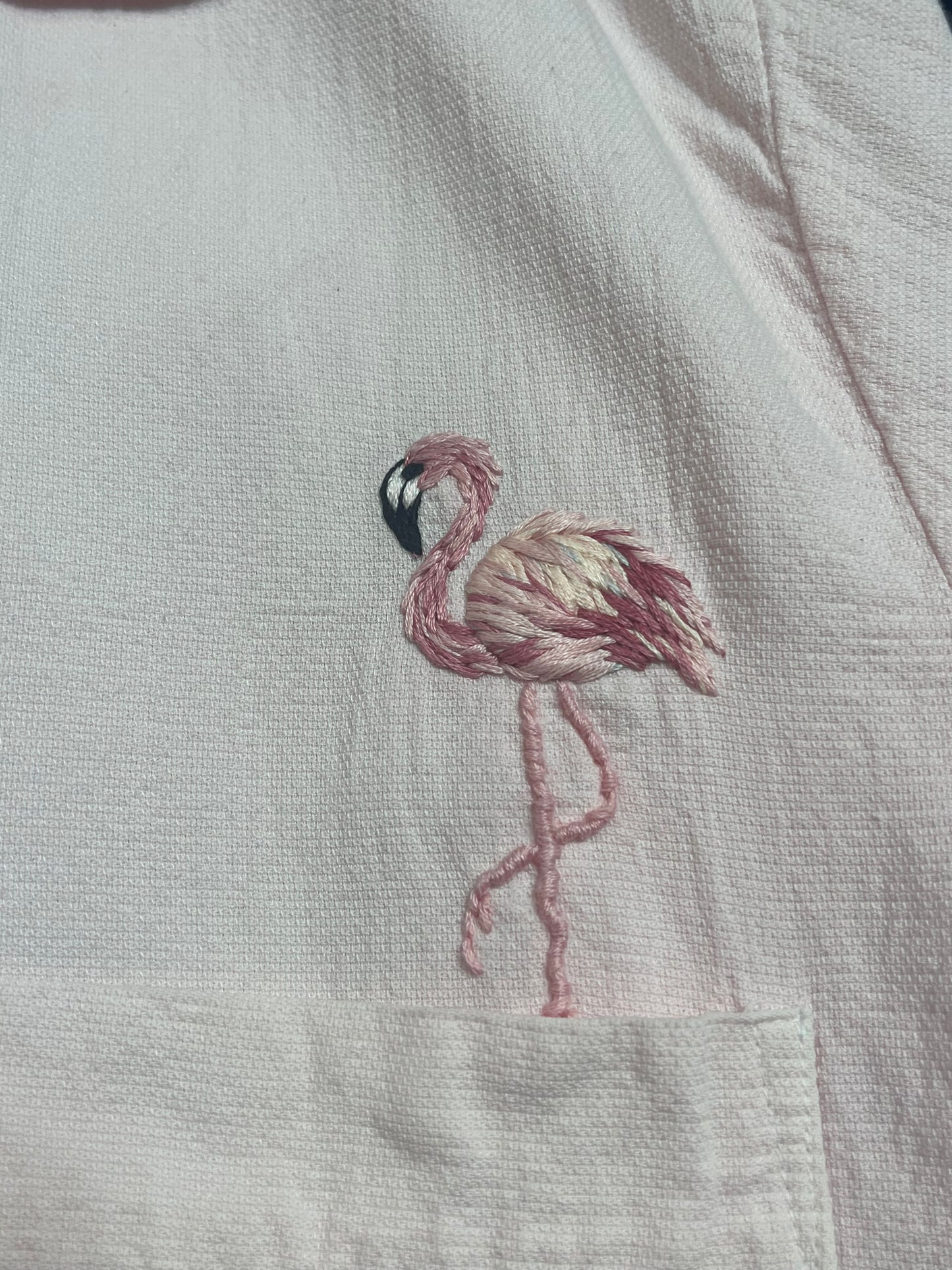 Crinkle L/S - Flamingo