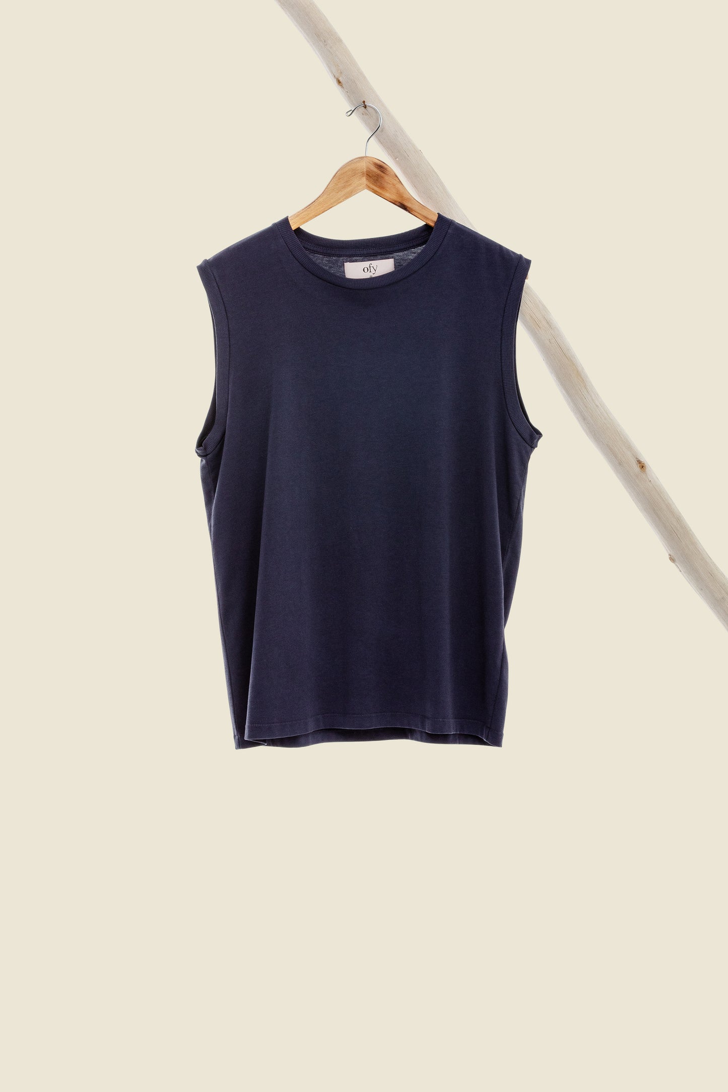 Luxe Ribbed Tank - Midnight Navy