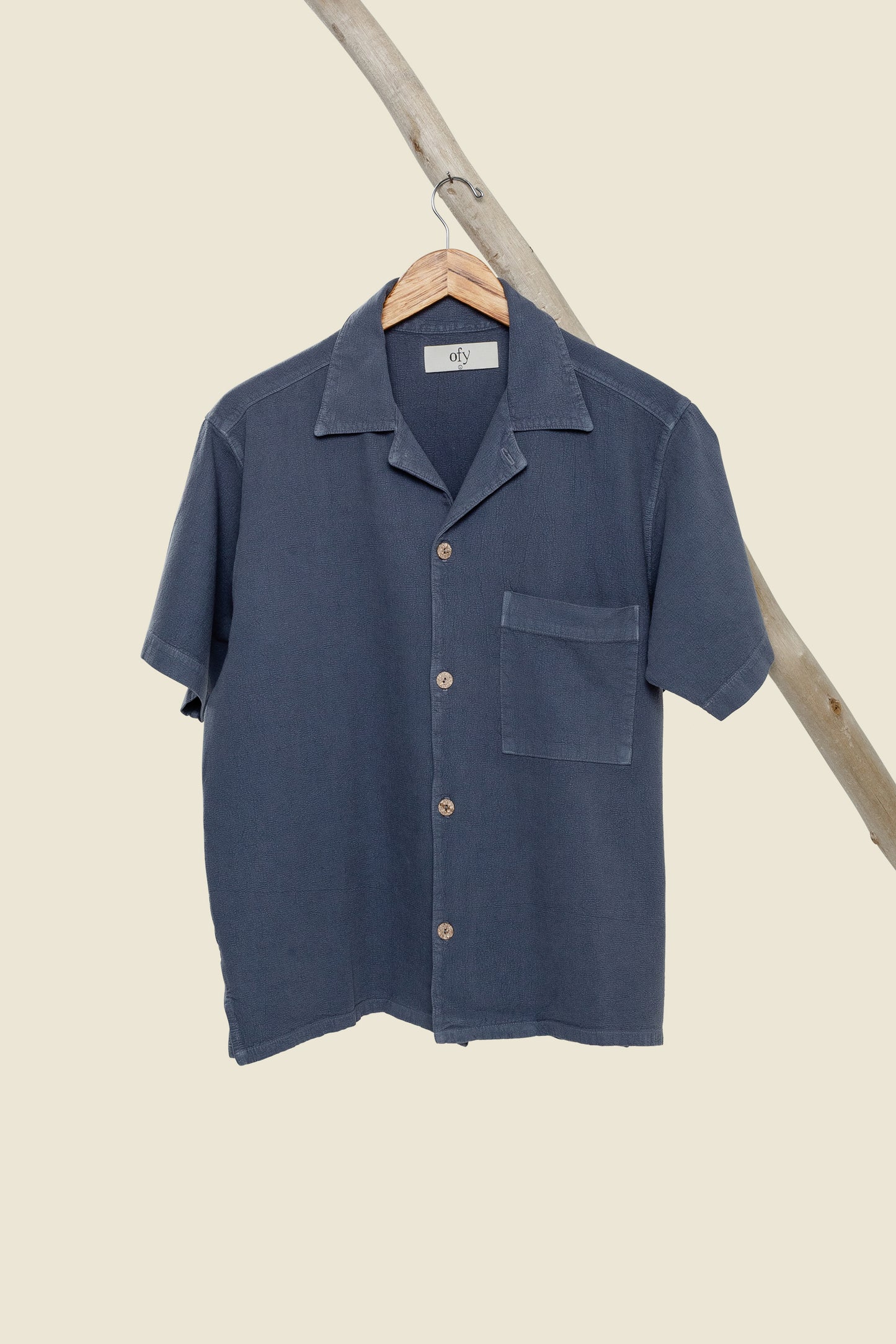 Horizon Crinkle S/S Shirt - Dusty Blue