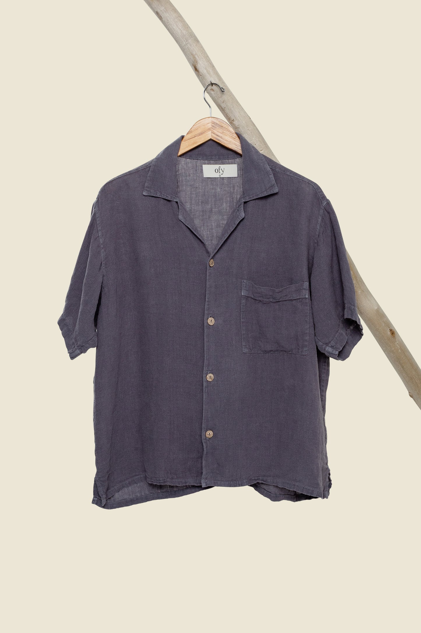 Horizon Organic Linen S/S - Dusty Blue