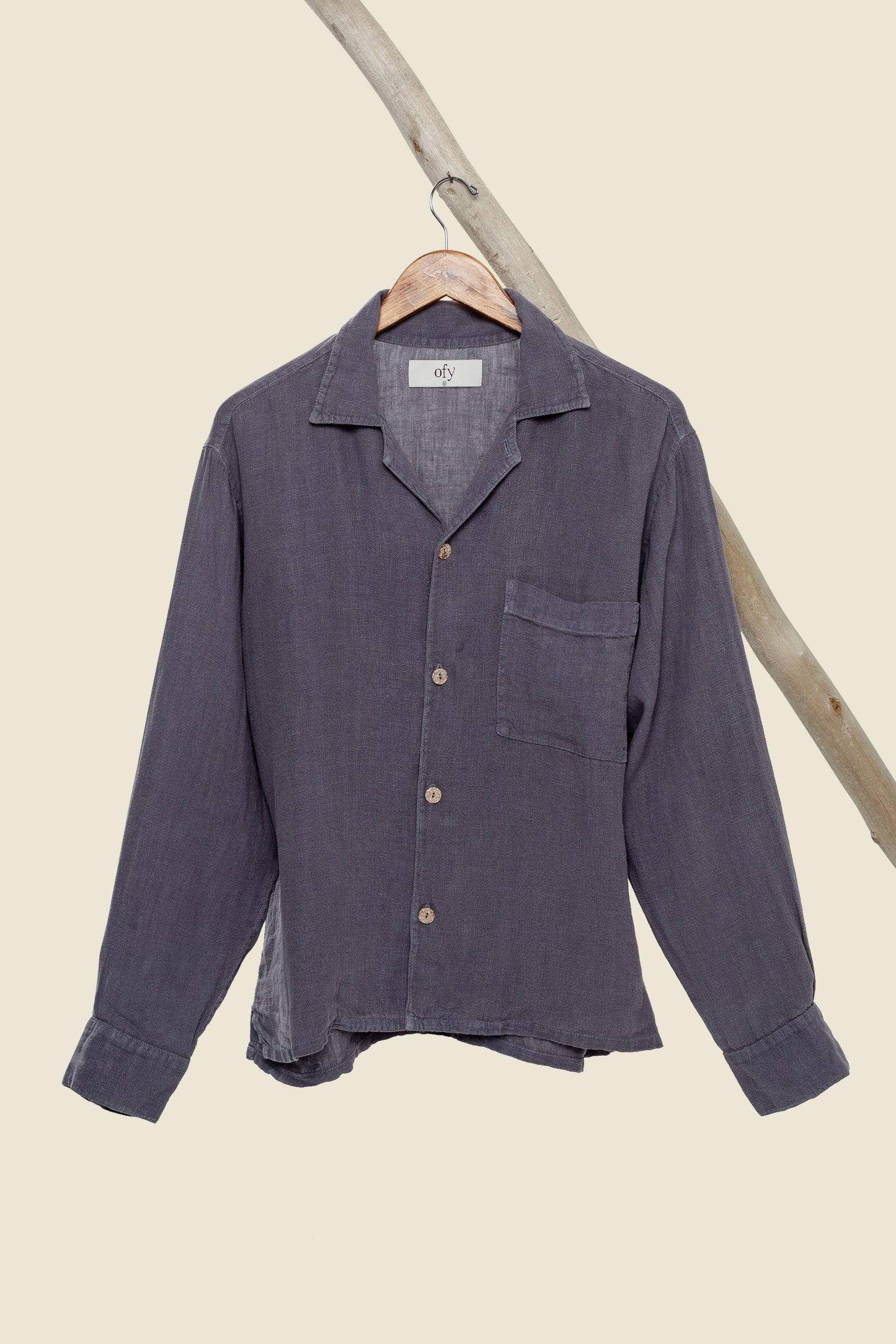 Horizon Organic Linen L/S - Dusty Blue