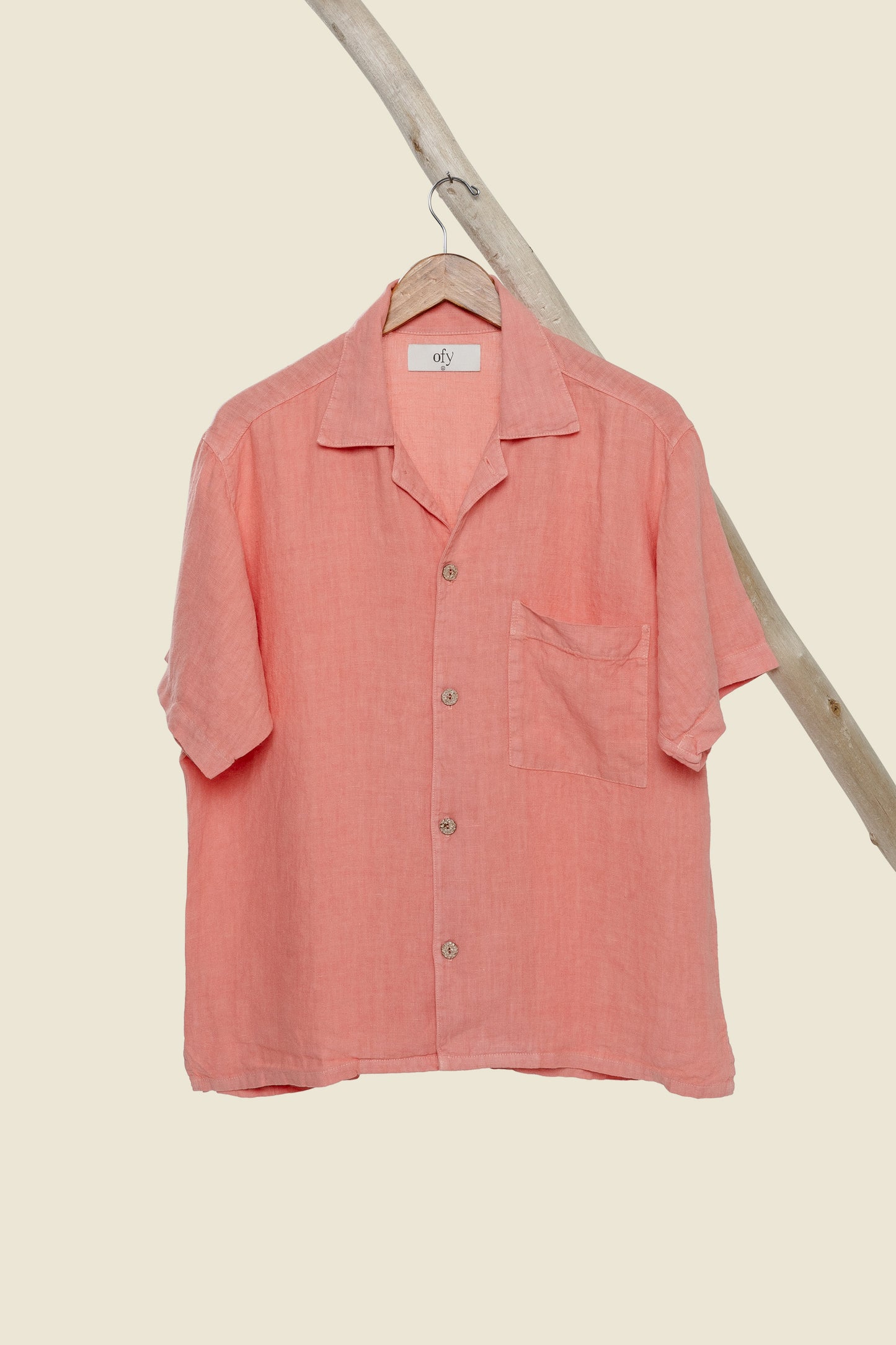 Horizon Organic Linen S/S - Dusky Coral