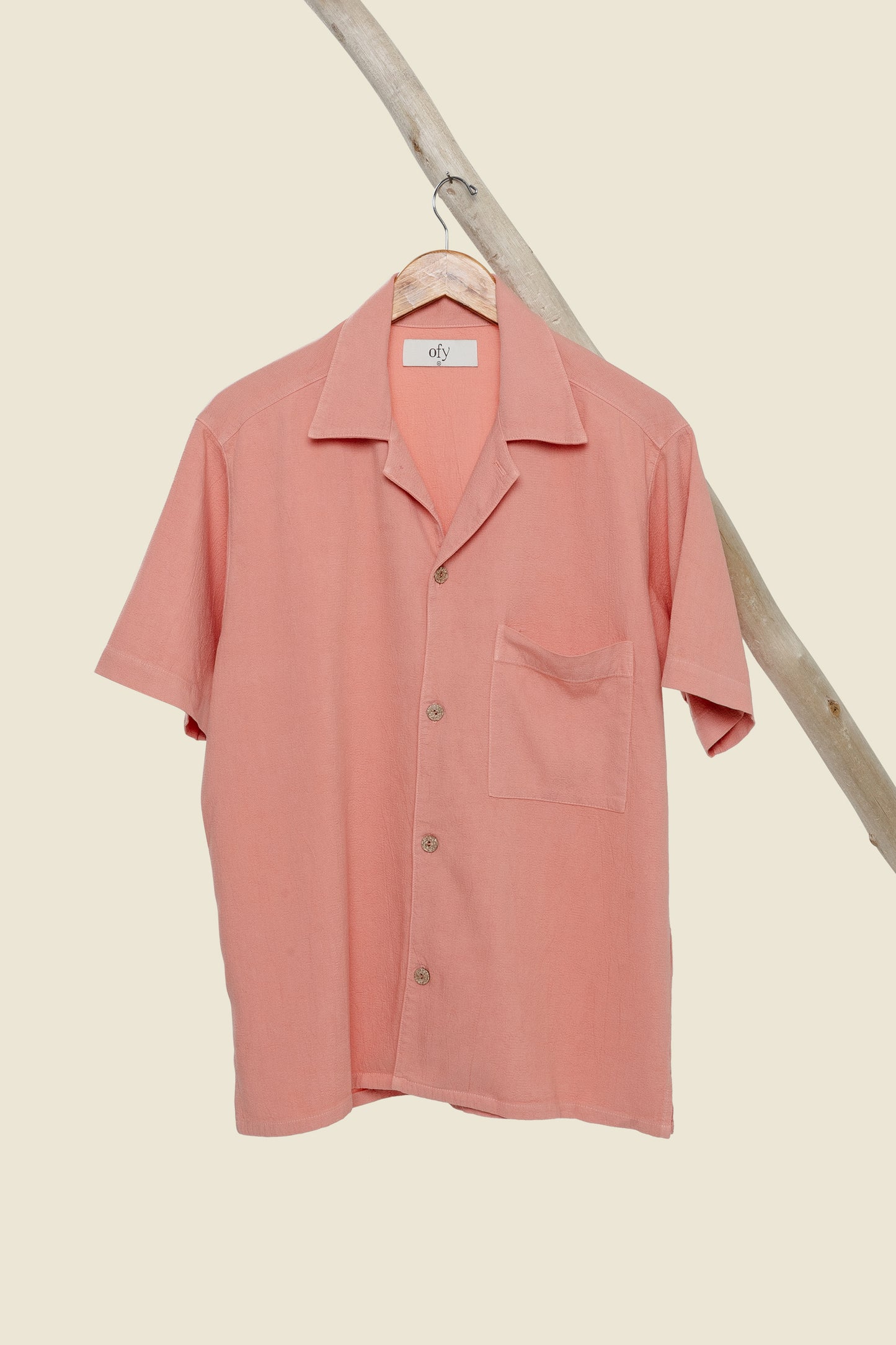 Horizon Crinkle S/S Shirt - Dusky Coral