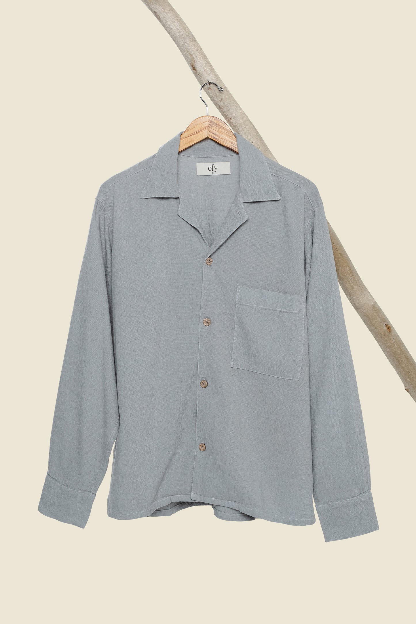 Horizon Crinkle L/S Shirt - Thunder Cloud