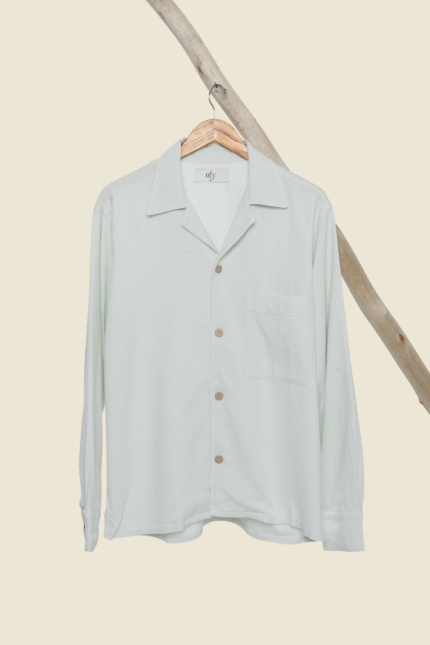 Horizon Crinkle L/S Shirt - Frosted Mint