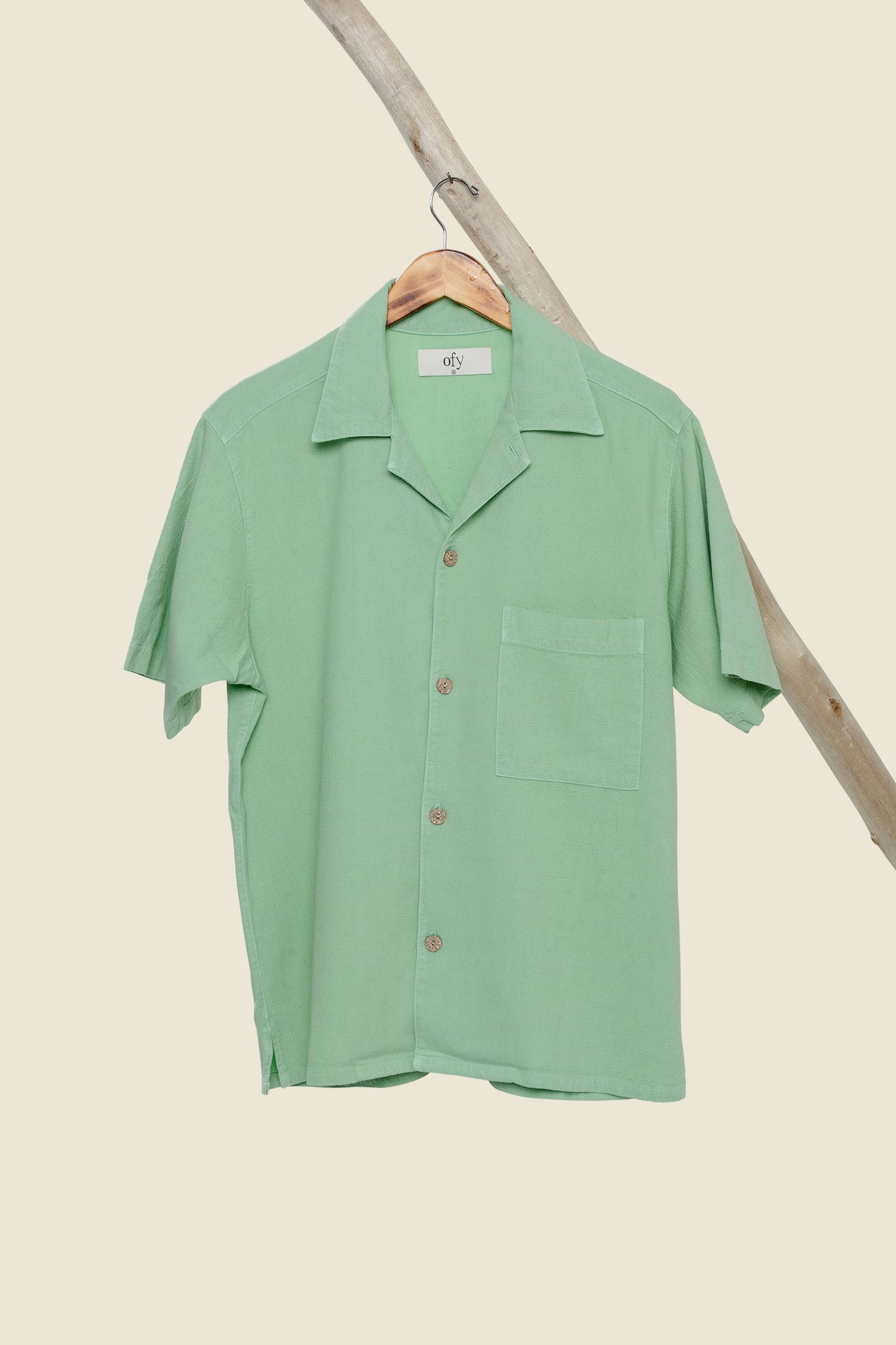 Horizon Crinkle S/S Shirt - Miami Green