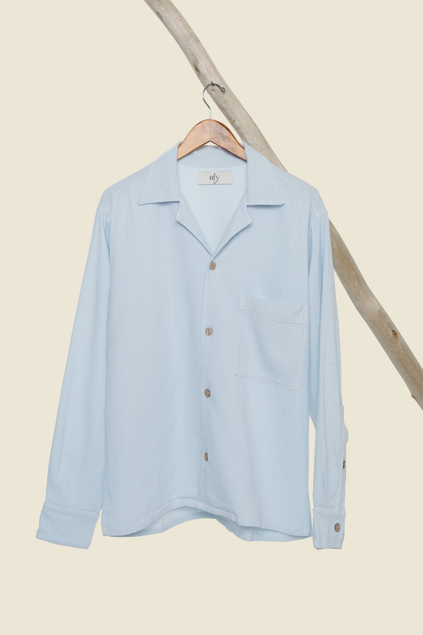 Horizon Crinkle L/S Shirt - Salty Air