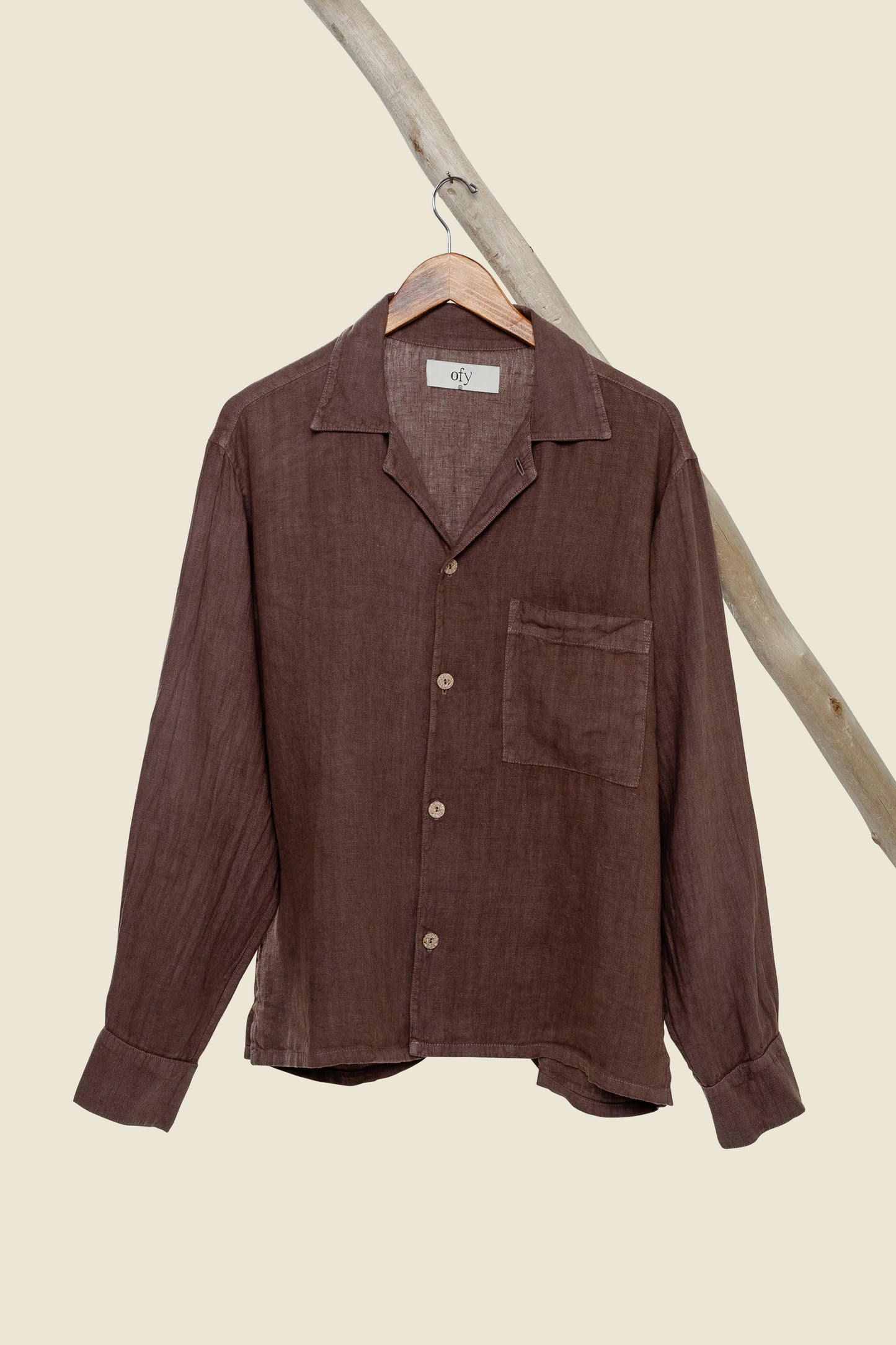 Horizon Organic Linen L/S - Burnt Coconut