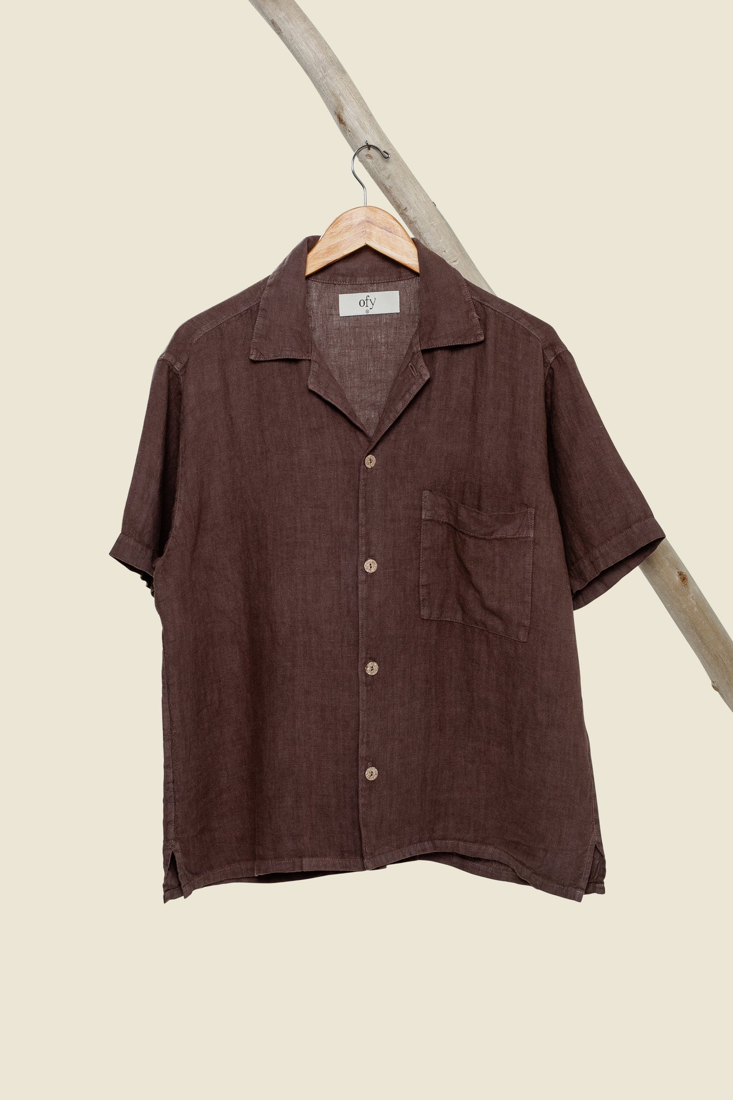 Horizon Organic Linen S/S - Burnt Coconut