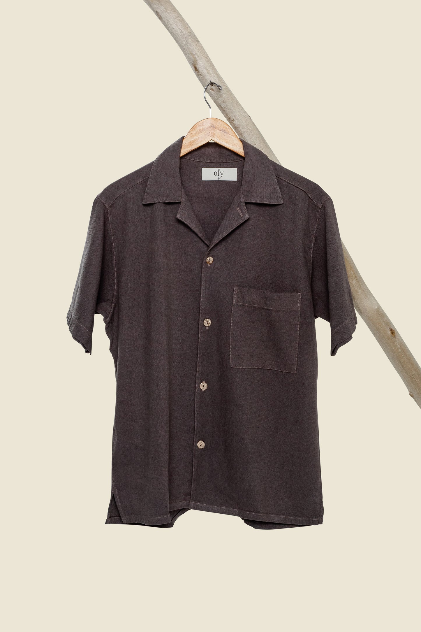Horizon Crinkle S/S Shirt - Burnt Coconut