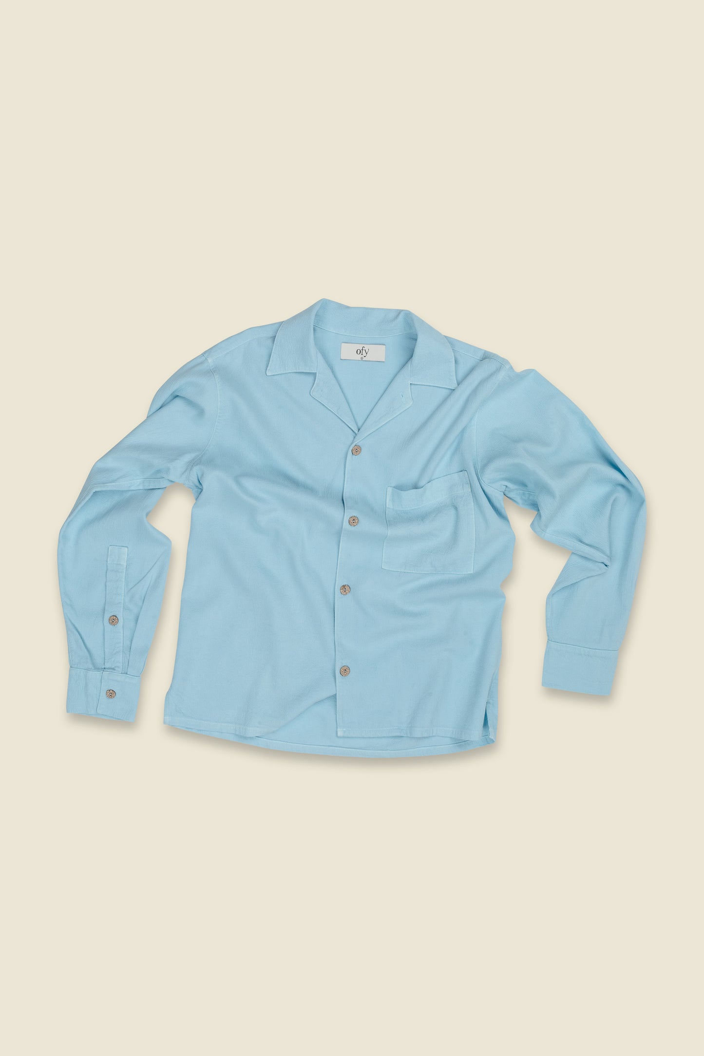 Horizon Crinkle L/S Shirt - Biscayne Breeze