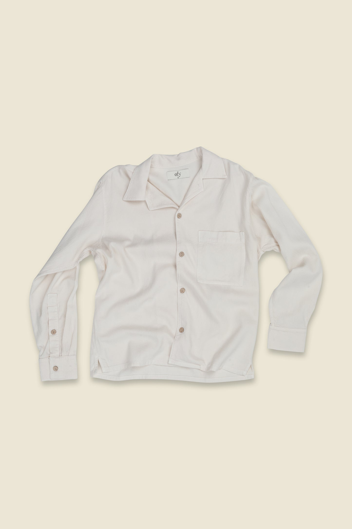 Horizon Crinkle L/S Shirt - Sea Pearl