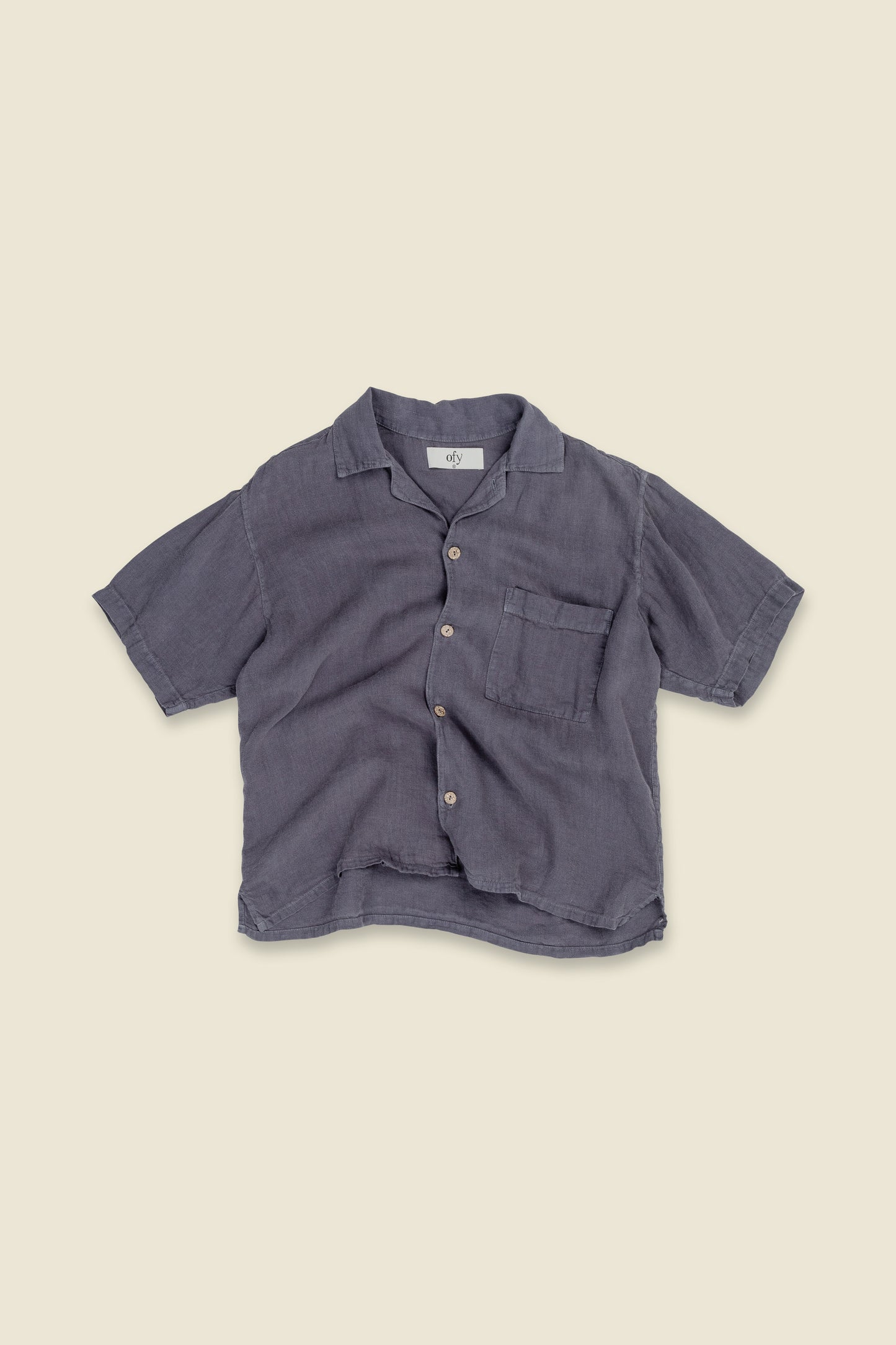 Horizon Organic Linen S/S - Dusty Blue