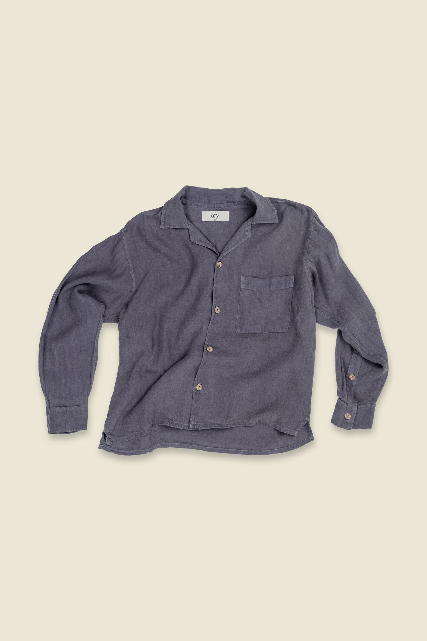 Horizon Organic Linen L/S - Dusty Blue