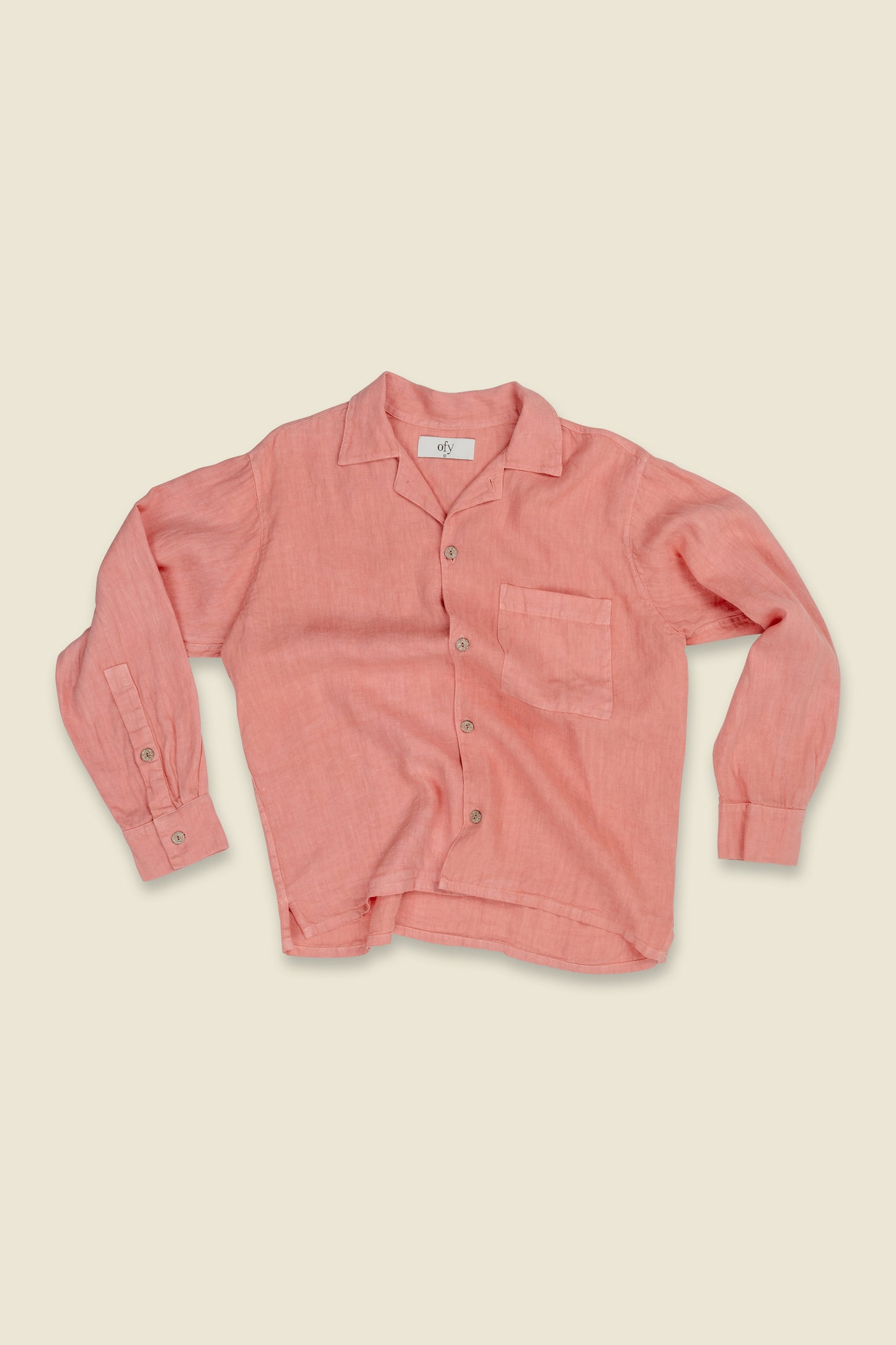 Horizon Organic Linen L/S - Dusky Coral