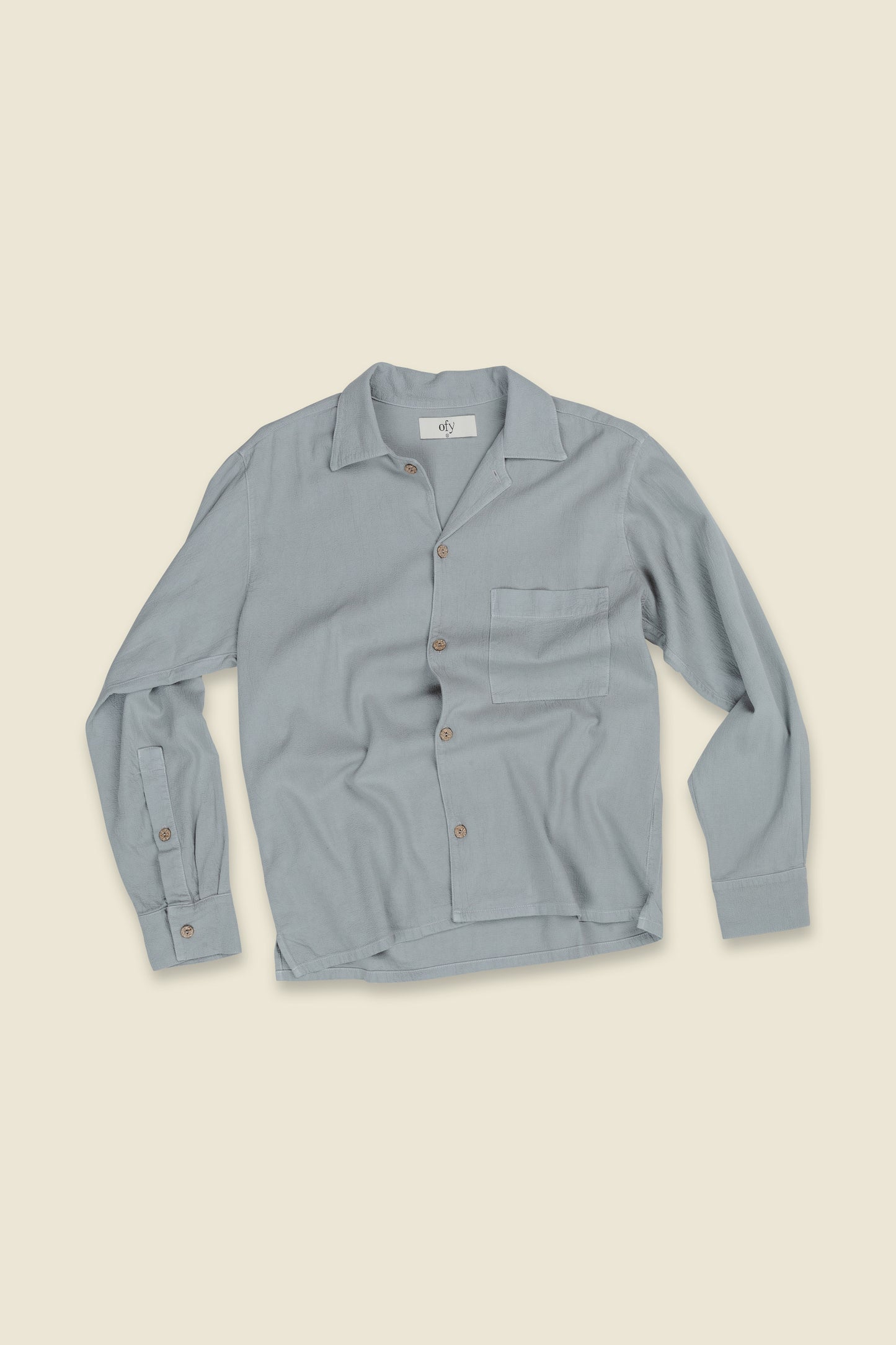 Horizon Crinkle L/S Shirt - Thunder Cloud