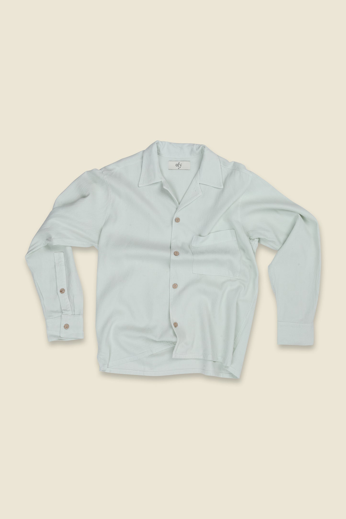 Horizon Crinkle L/S Shirt - Frosted Mint
