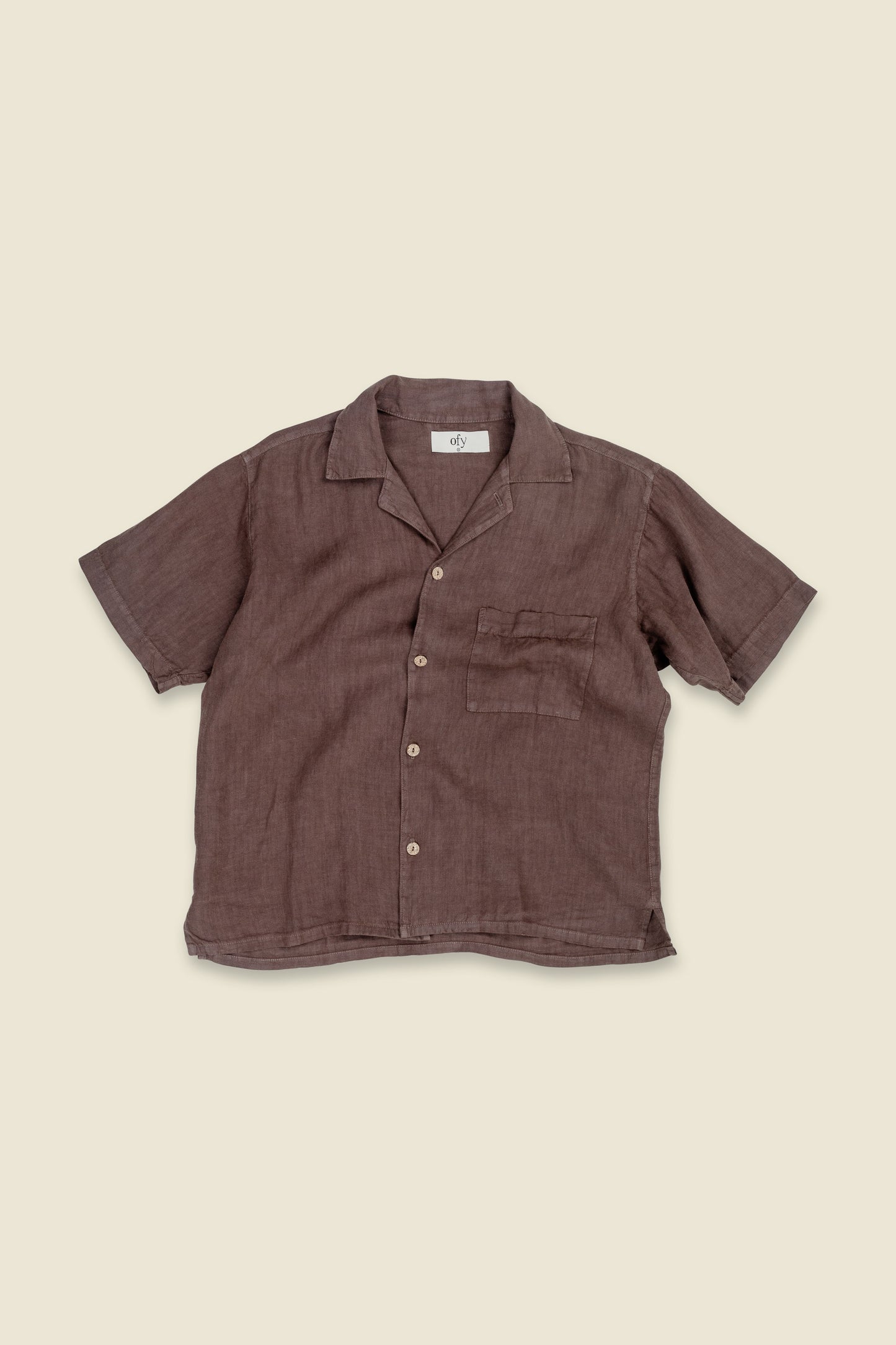 Horizon Organic Linen S/S - Burnt Coconut
