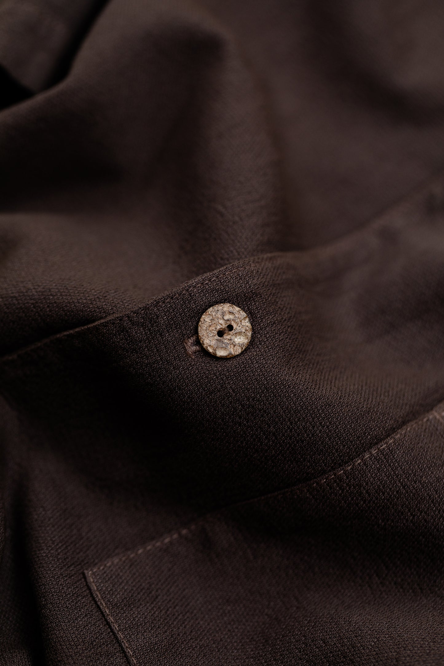 Horizon Crinkle L/S Shirt - Burnt Coconut