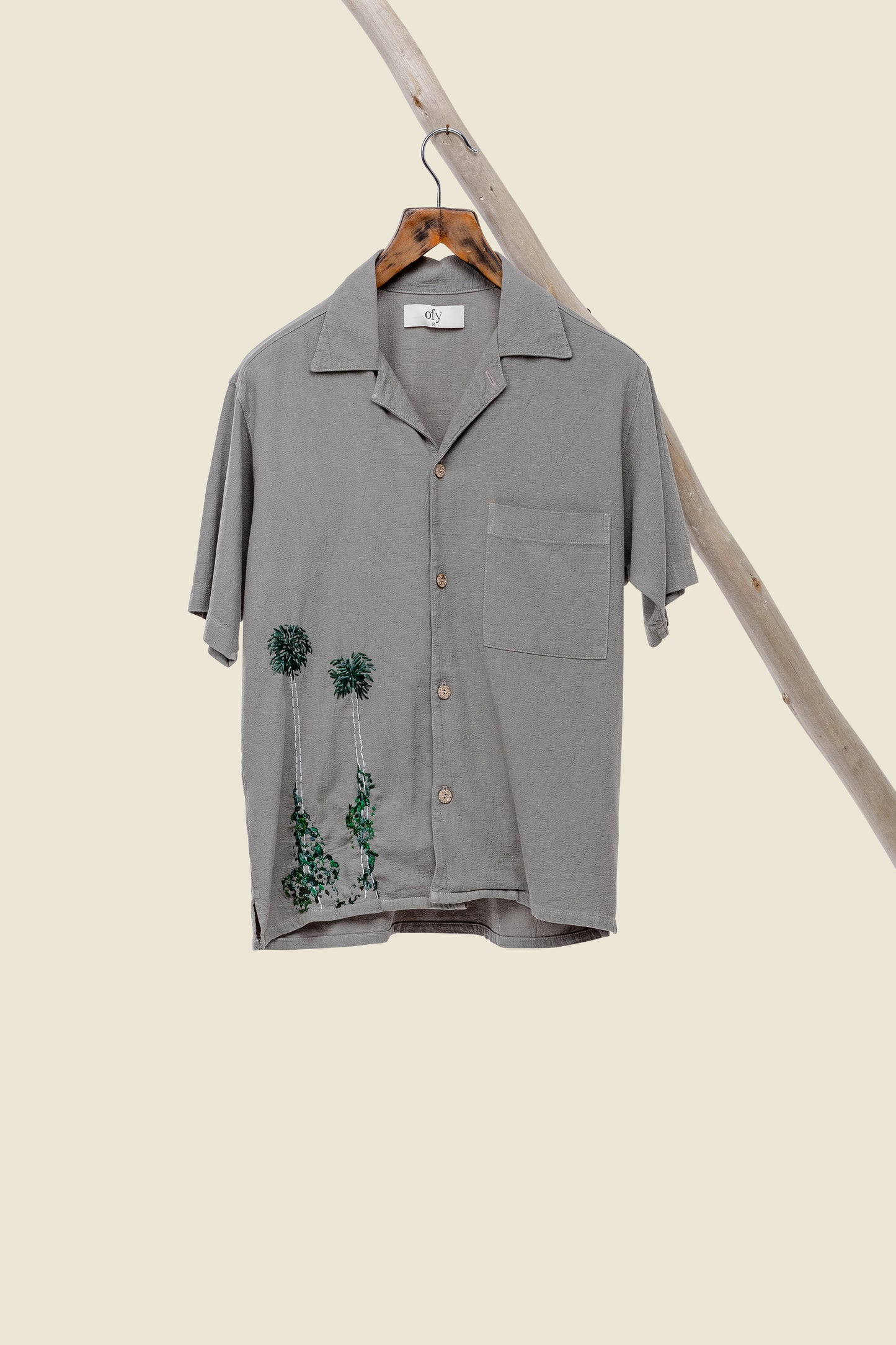 Crinkle S/S - Leafy Palm