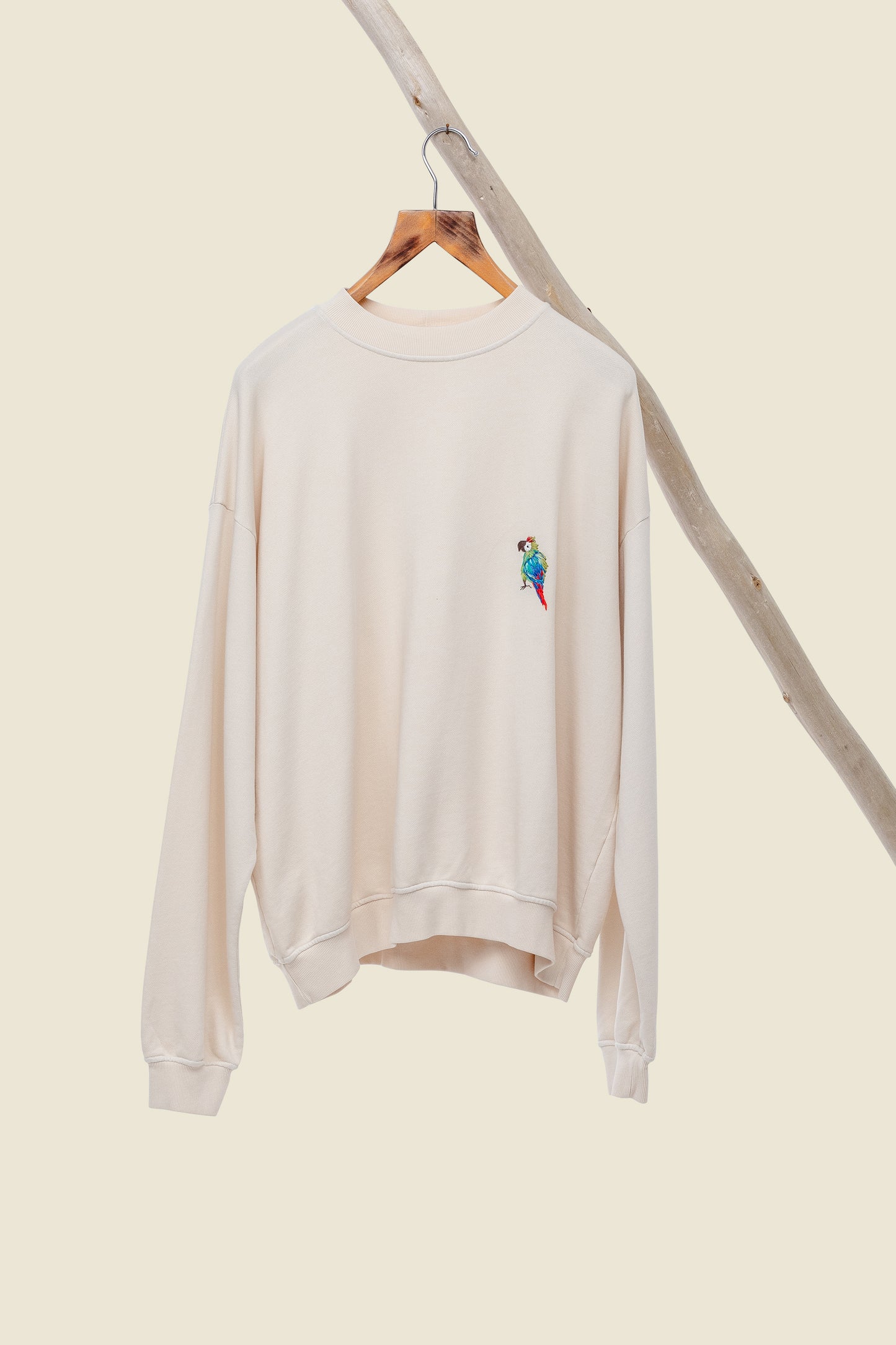 Terry Knit Crew - Military Macaw