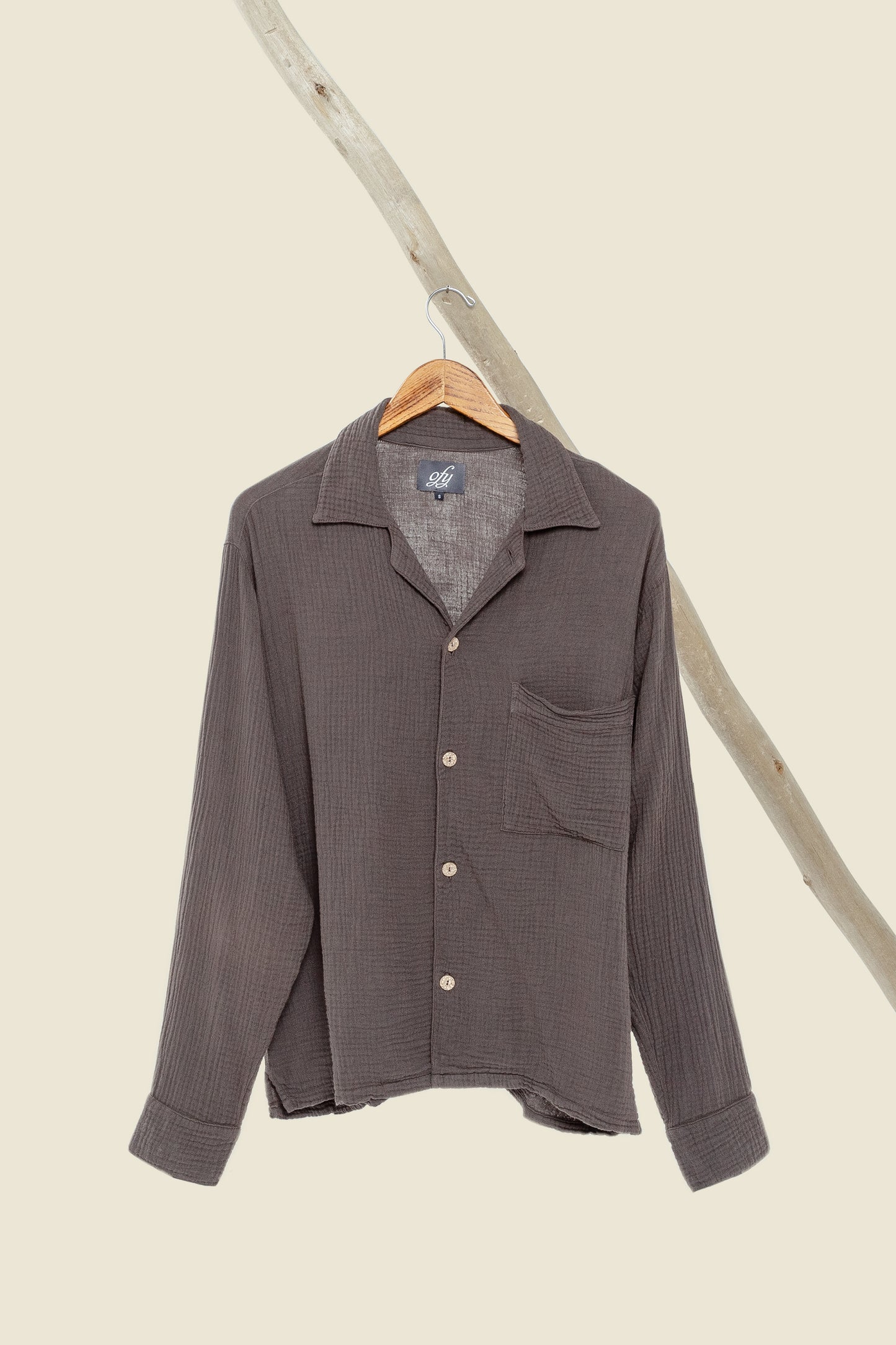 Horizon Organic Gauze L/S - Vintage Black