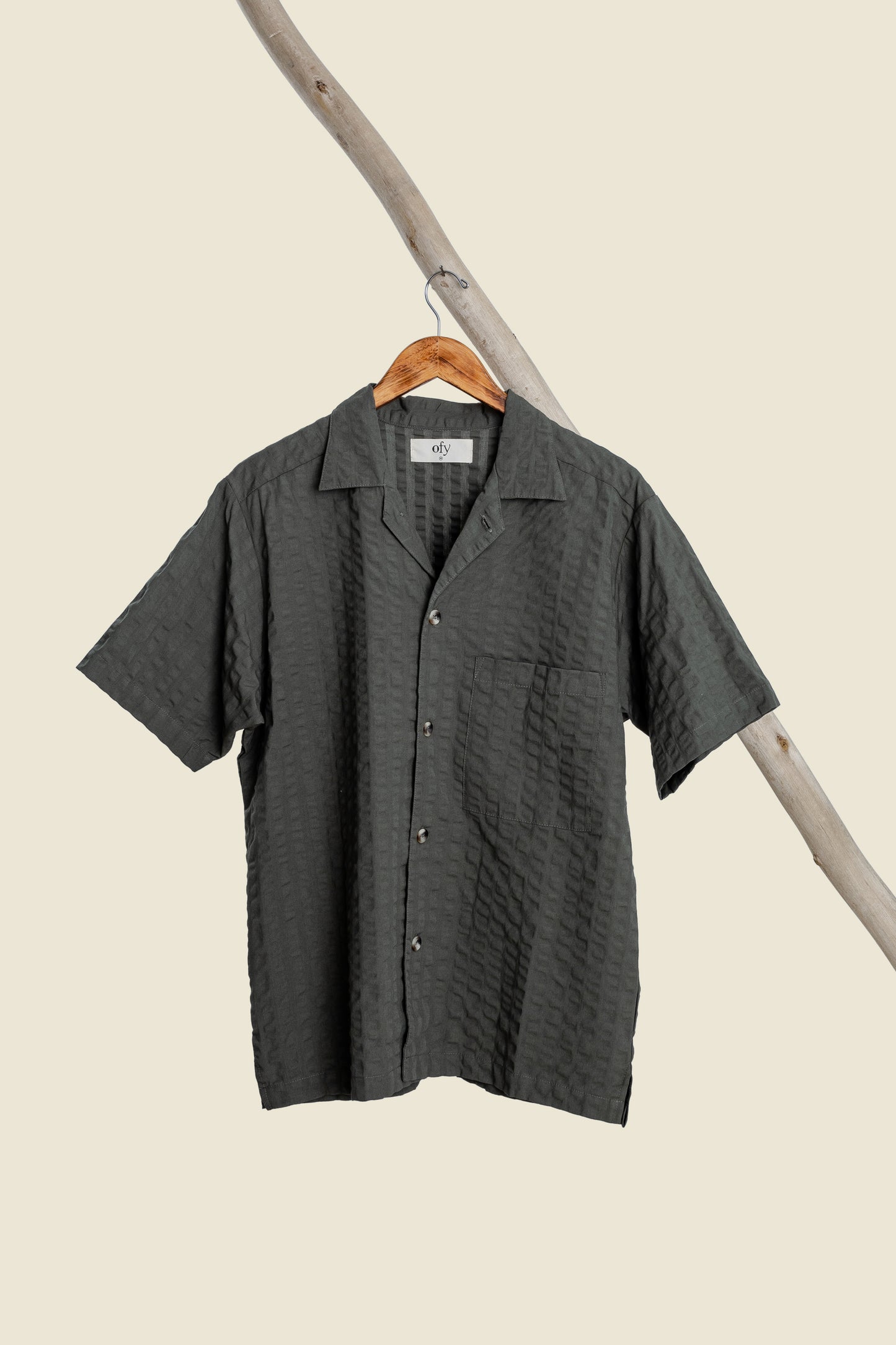 Coastal Sucker Overshirt - Night Palm