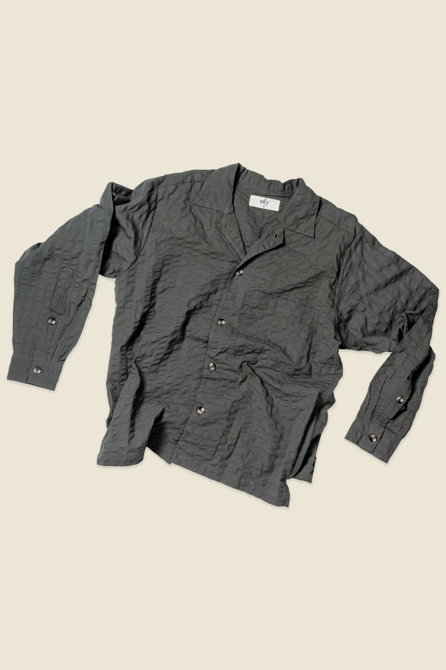 Coastal Sucker Overshirt - Night Palm