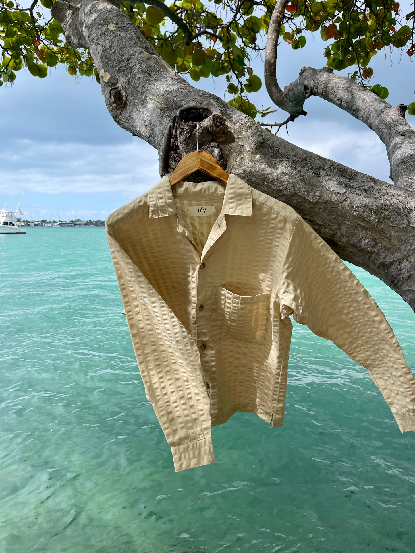 Coastal Sucker Overshirt- Warm Sand
