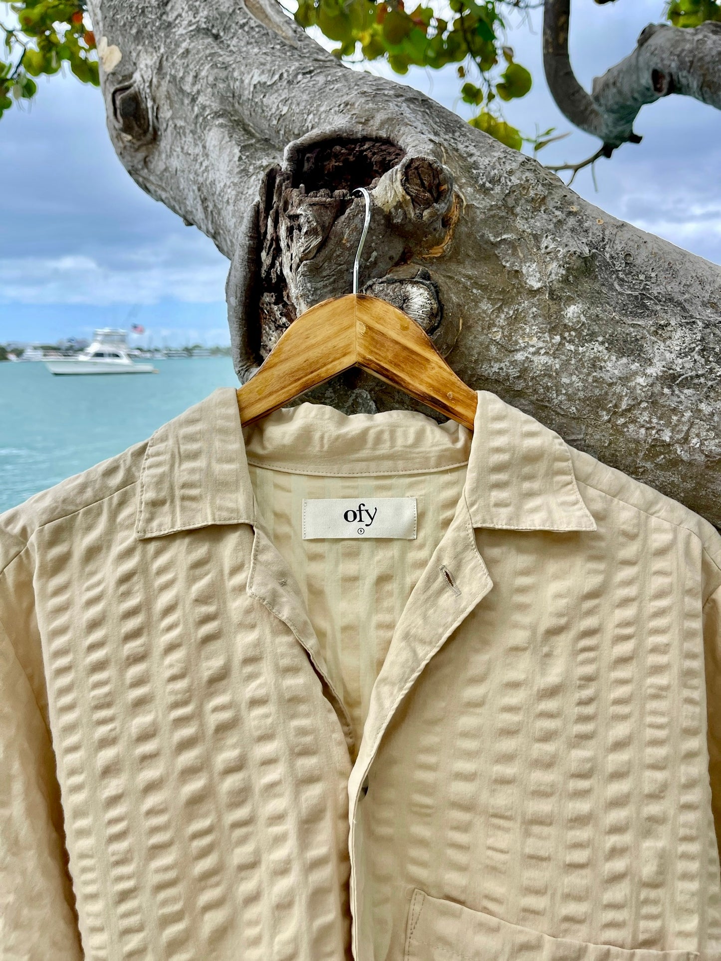 Coastal Sucker Overshirt- Warm Sand