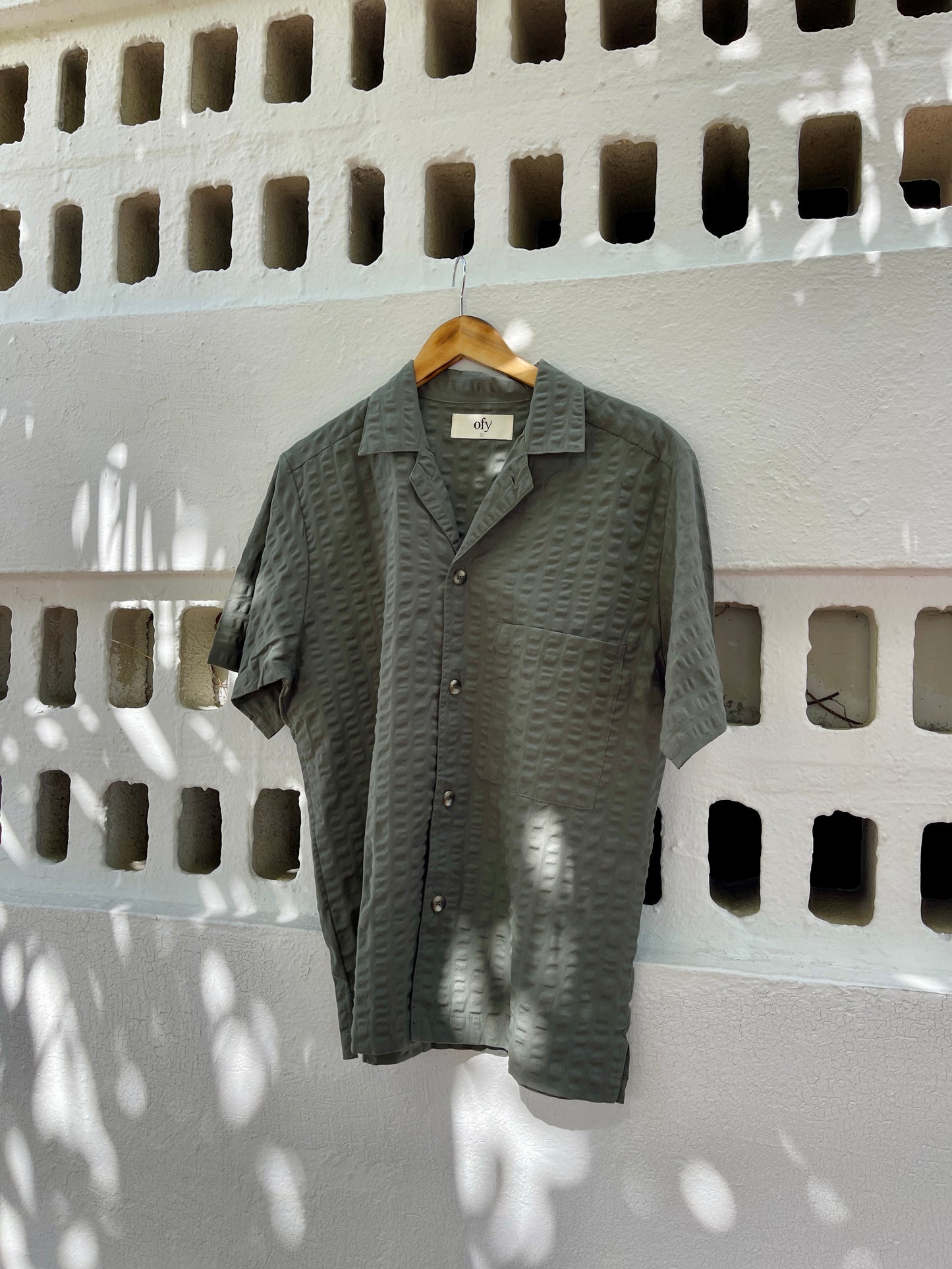 Coastal Sucker Overshirt - Night Palm
