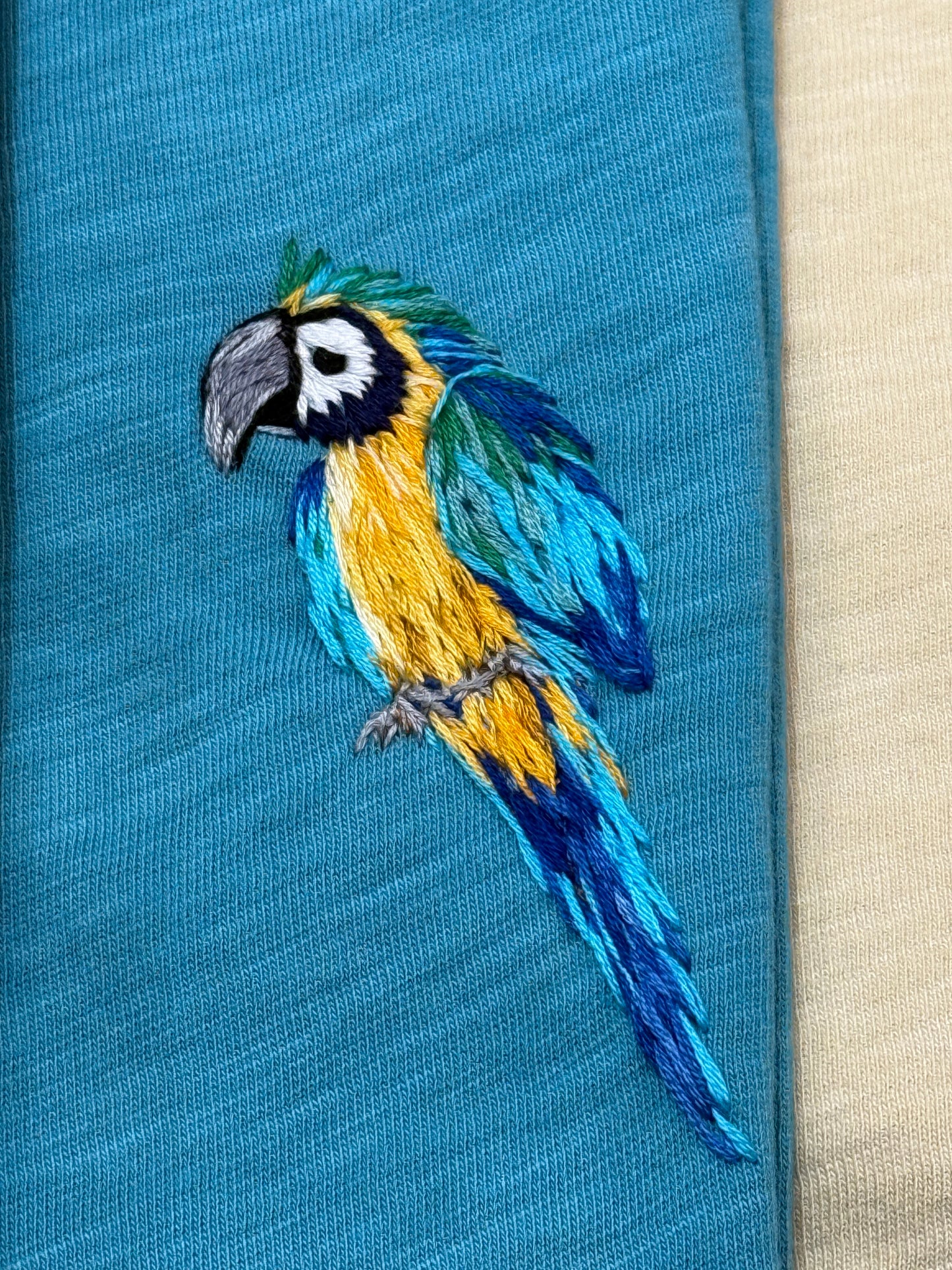 Journey Tee - Blue + Yellow Macaw I