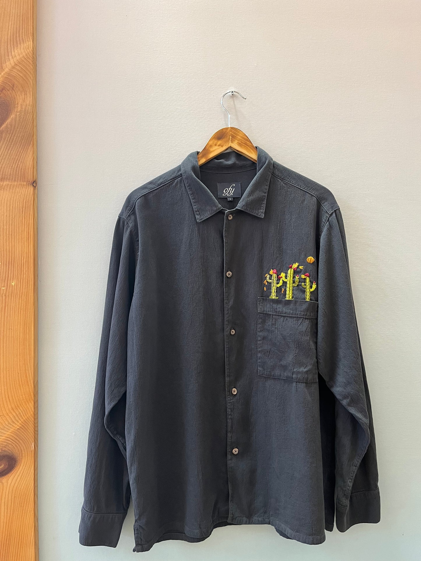 Crinkle L/S - Midnight Bloom Pocket