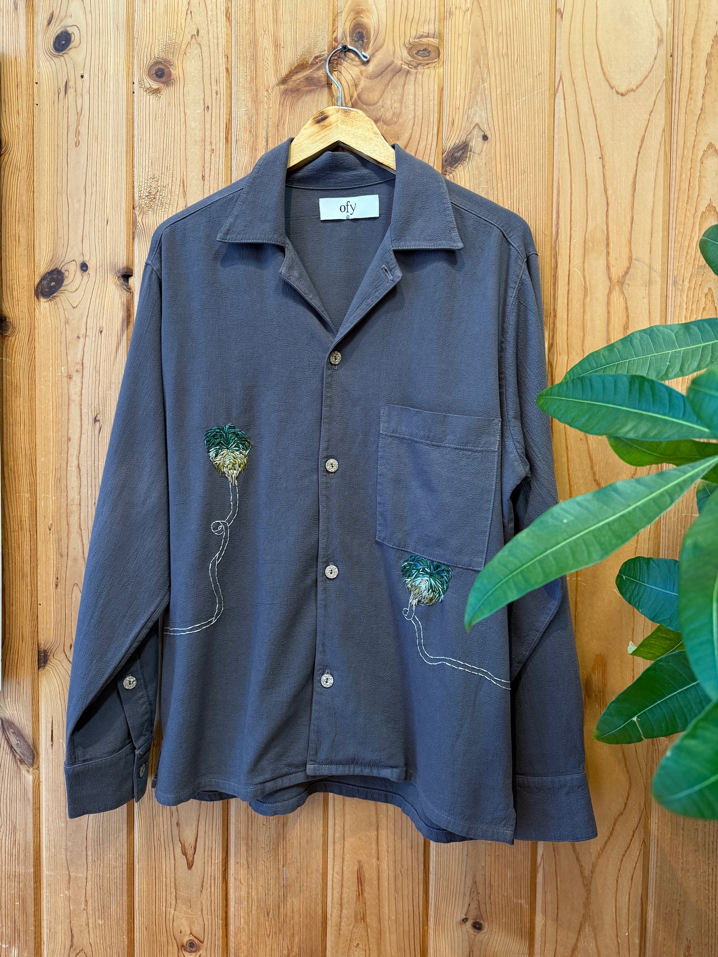 Crinkle L/S - Ombre Palm