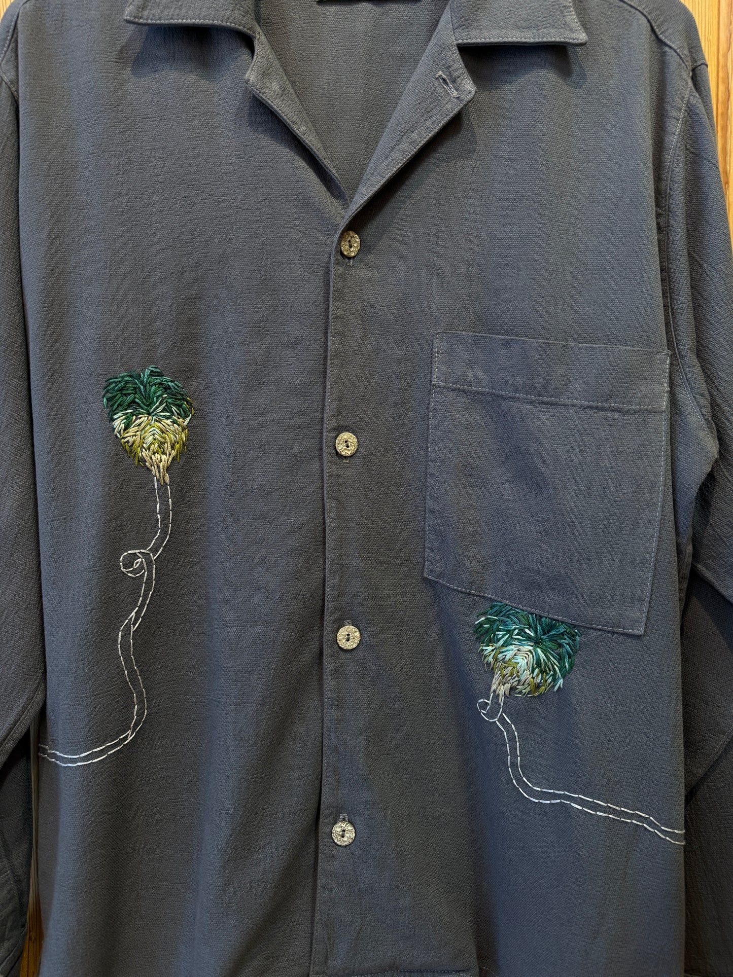 Crinkle L/S - Ombre Palm